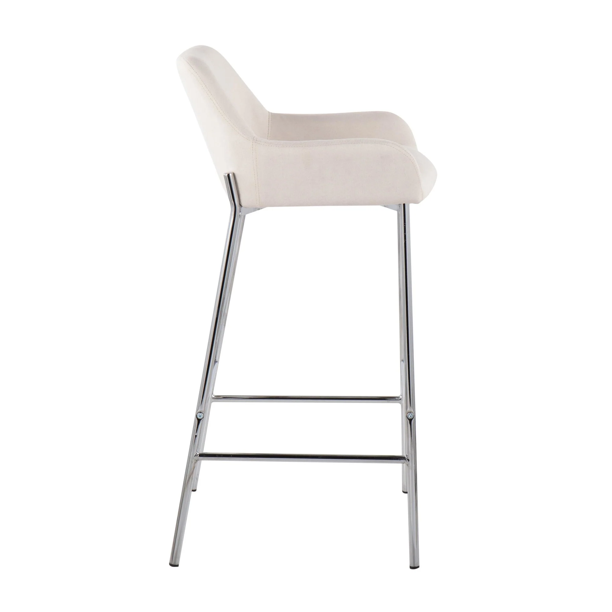 Daniella Fixed-Height Bar Stool - Set of 2 Gray By LumiSource - B30-DNLA2 CHRMCHAR2 - Image 14