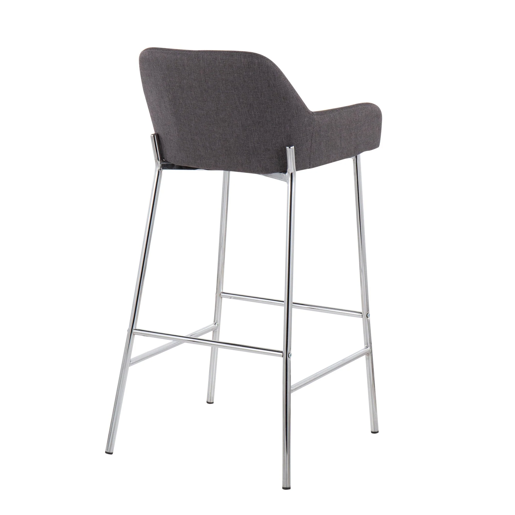 Daniella Fixed-Height Bar Stool - Set of 2 Gray By LumiSource - B30-DNLA2 CHRMCHAR2 - Image 7