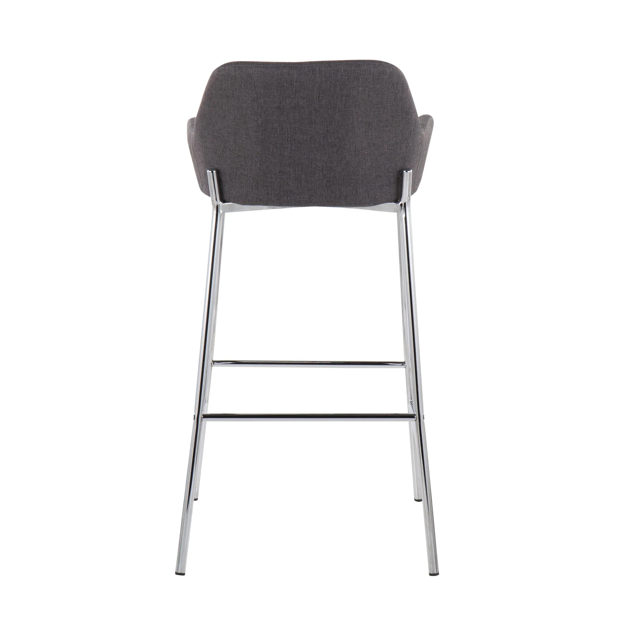 Daniella Fixed-Height Bar Stool - Set of 2 Gray By LumiSource - B30-DNLA2 CHRMCHAR2 - Image 8