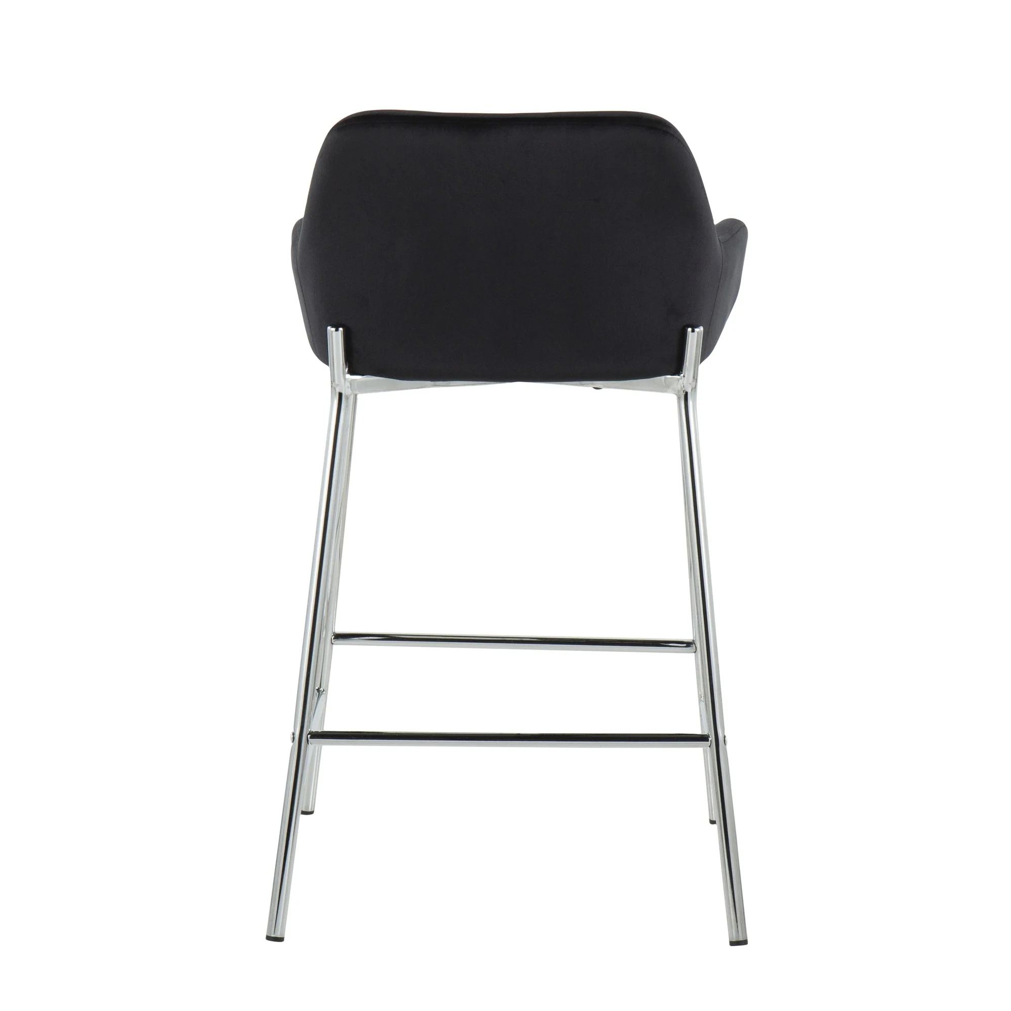 Daniella Fixed-Height Counter Stool - Set of 2 Black By LumiSource - B24-DNLA2 CHRMVBK2 - Image 10