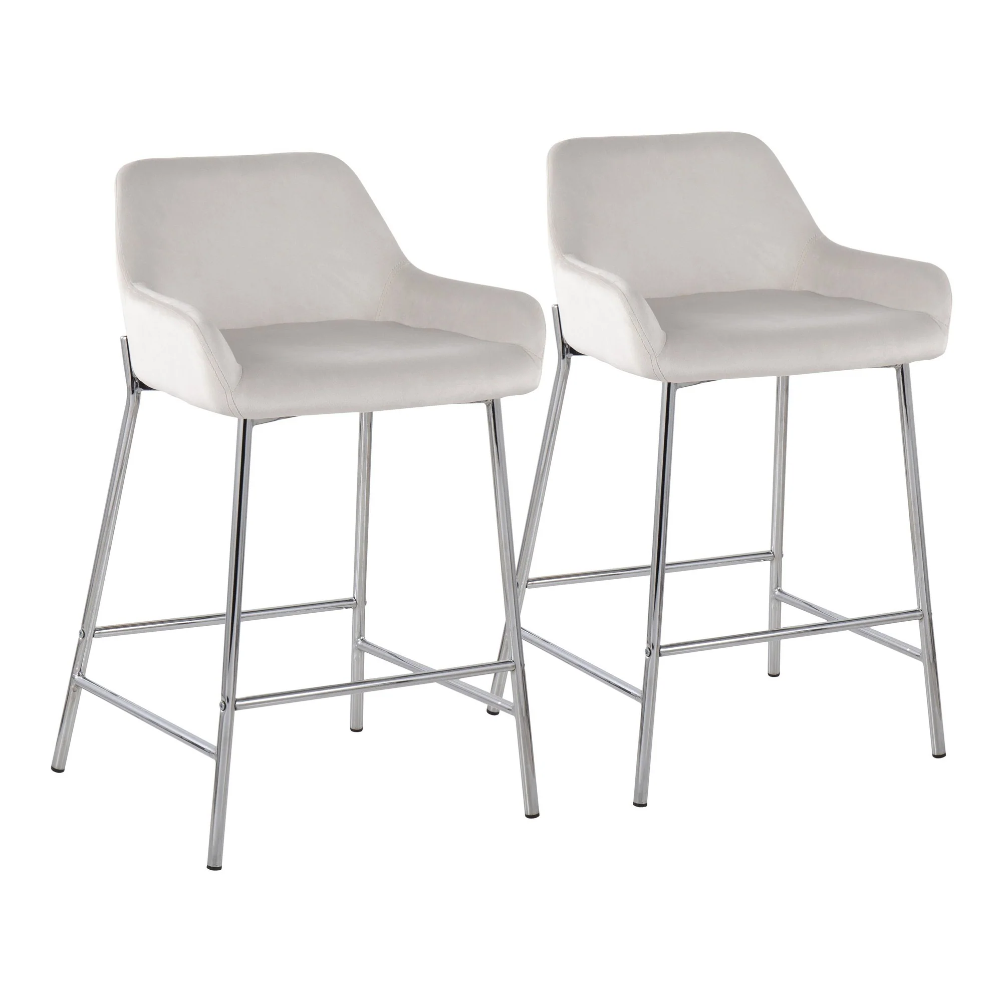 Daniella Fixed-Height Counter Stool - Set of 2 Black By LumiSource - B24-DNLA2 CHRMVBK2 - Image 11