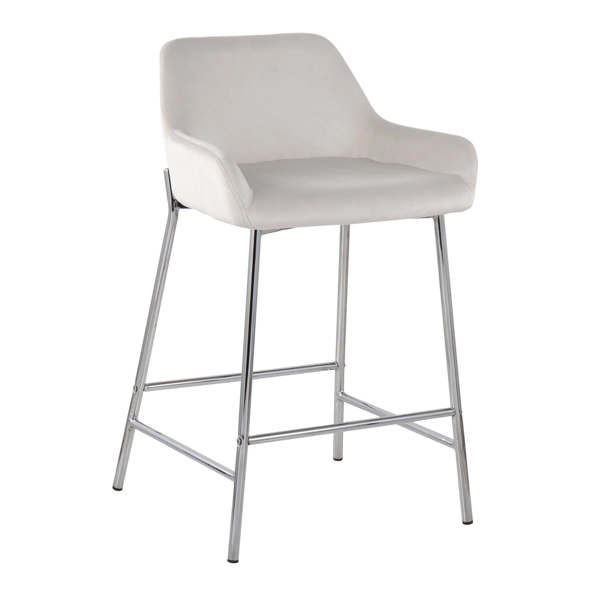 Daniella Fixed-Height Counter Stool - Set of 2 Black By LumiSource - B24-DNLA2 CHRMVBK2 - Image 17