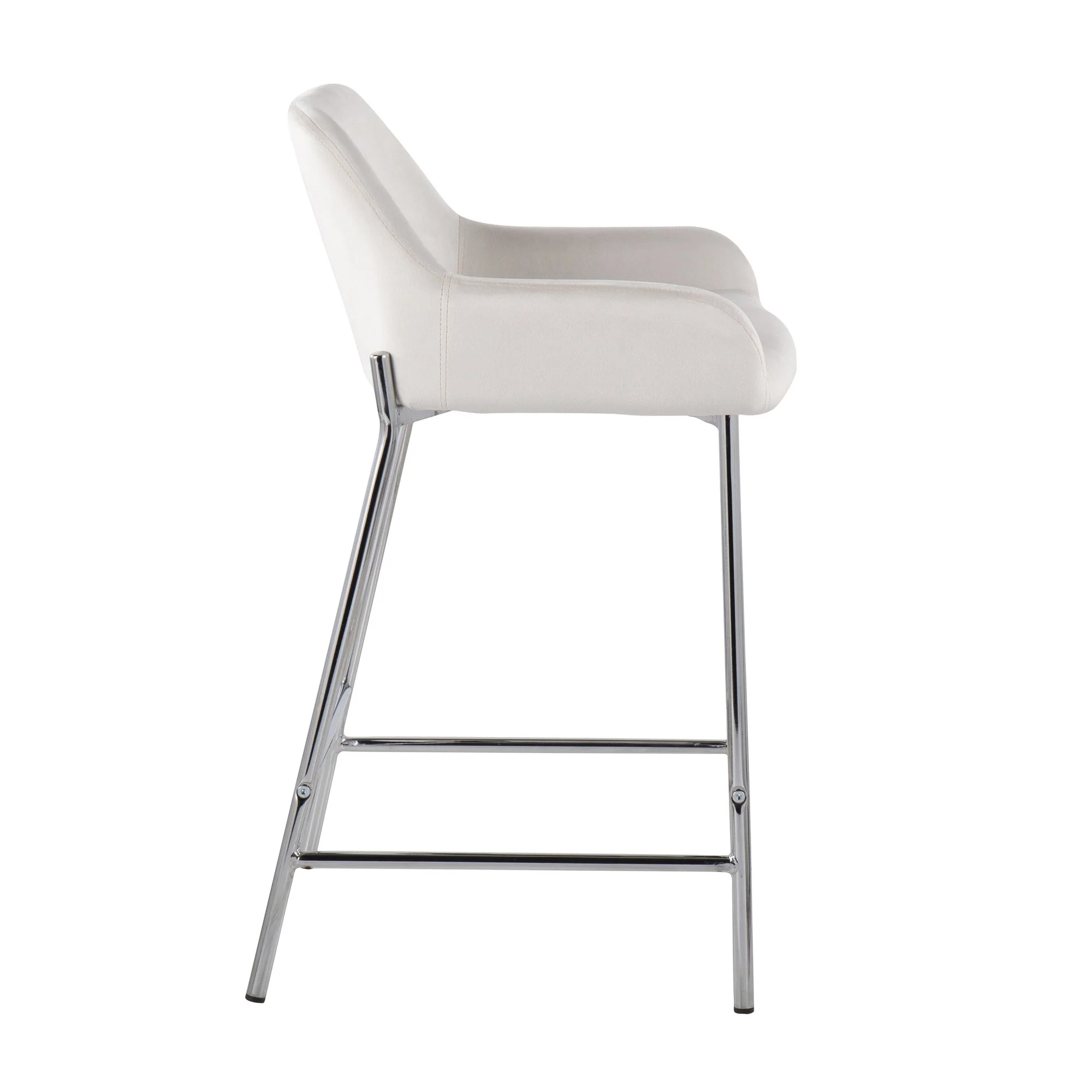 Daniella Fixed-Height Counter Stool - Set of 2 Black By LumiSource - B24-DNLA2 CHRMVBK2 - Image 18