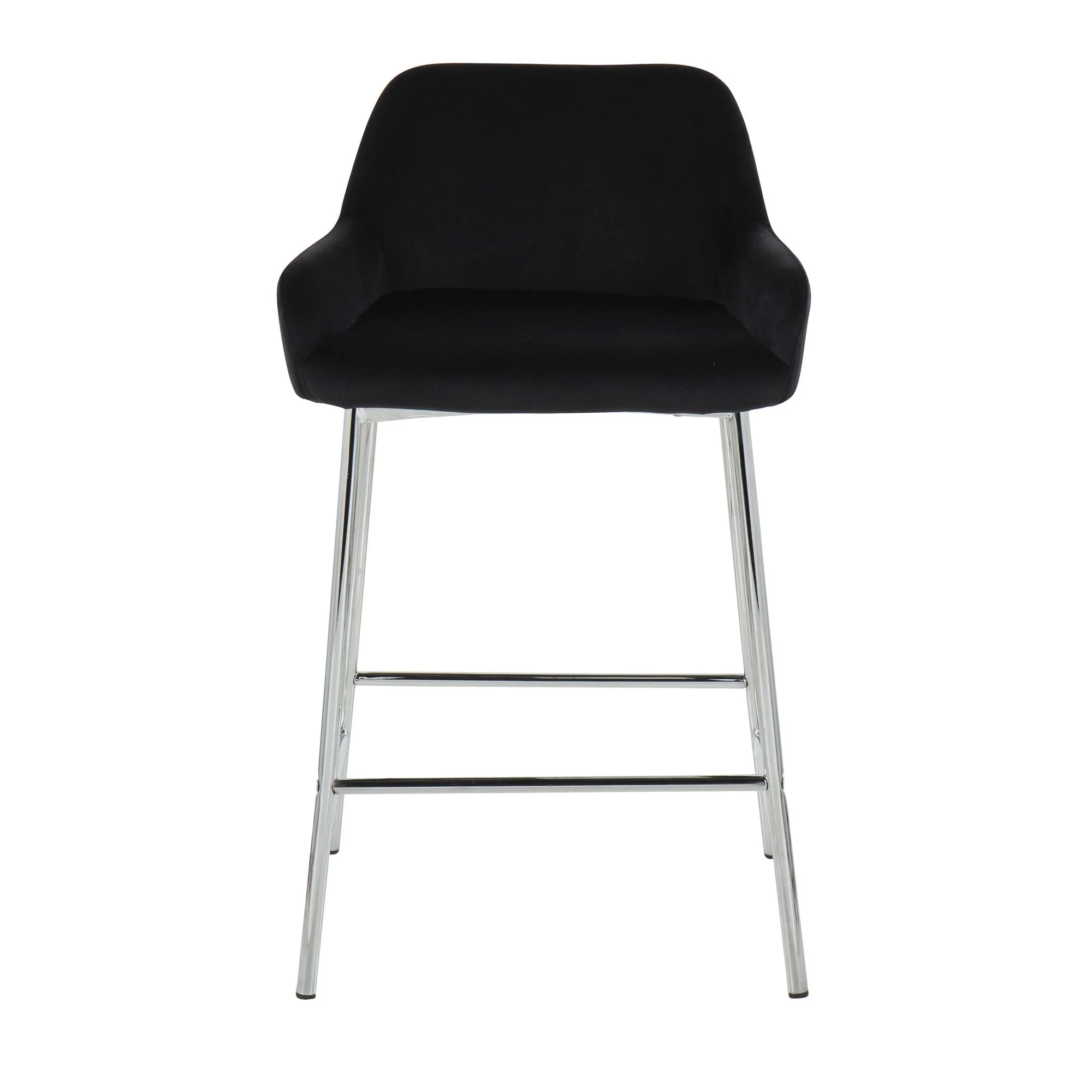 Daniella Fixed-Height Counter Stool - Set of 2 Black By LumiSource - B24-DNLA2 CHRMVBK2 - Image 2