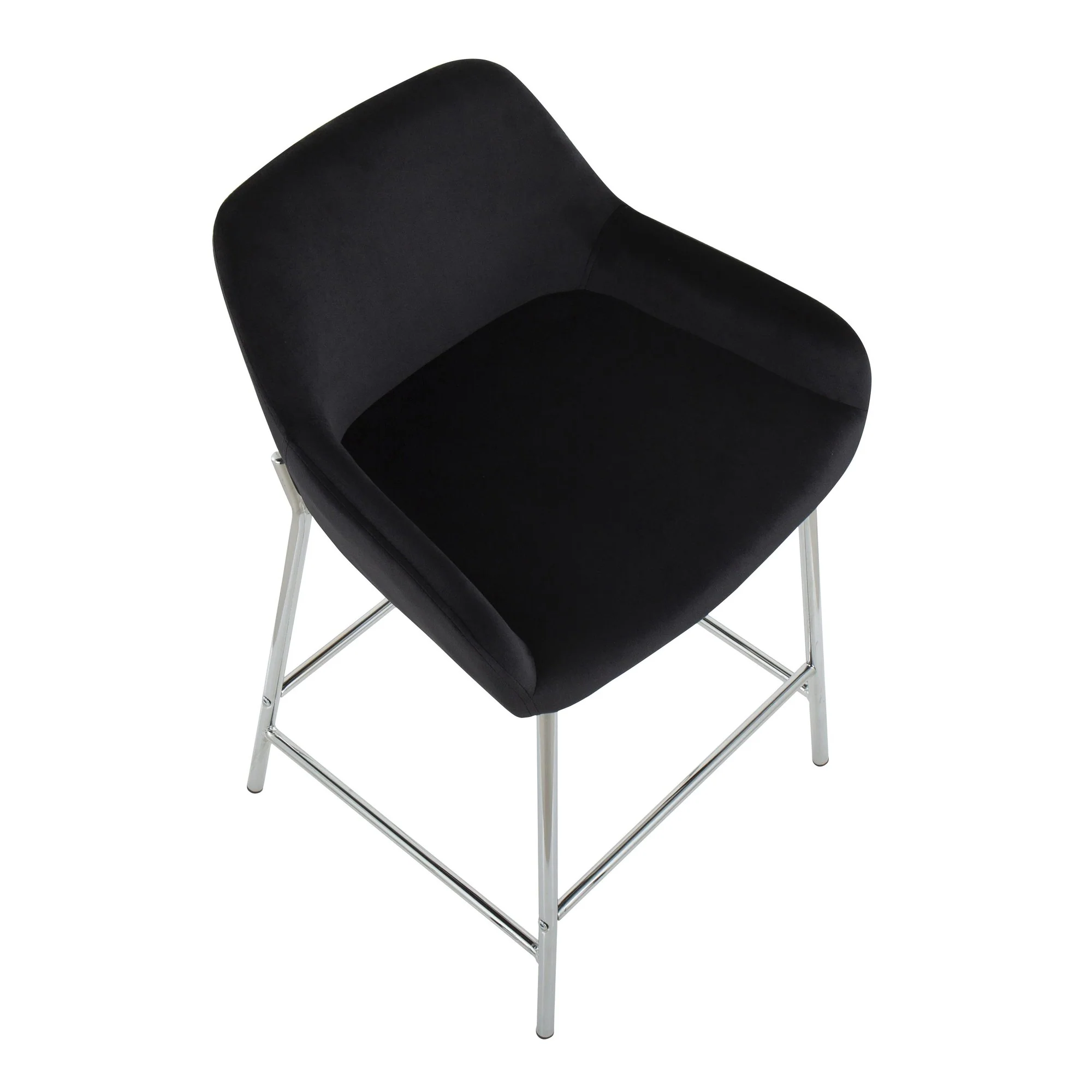 Daniella Fixed-Height Counter Stool - Set of 2 Black By LumiSource - B24-DNLA2 CHRMVBK2 - Image 3