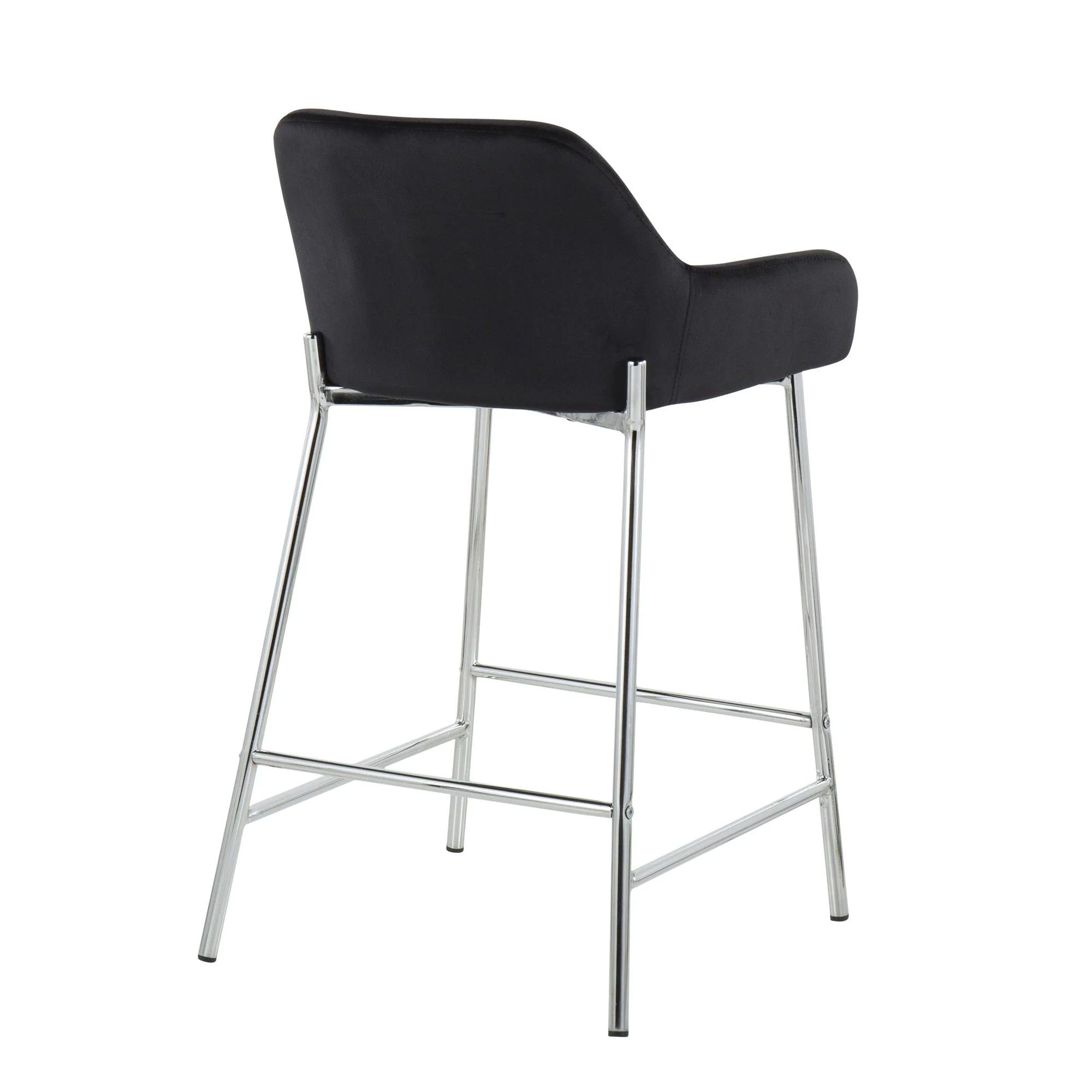 Daniella Fixed-Height Counter Stool - Set of 2 Black By LumiSource - B24-DNLA2 CHRMVBK2 - Image 9