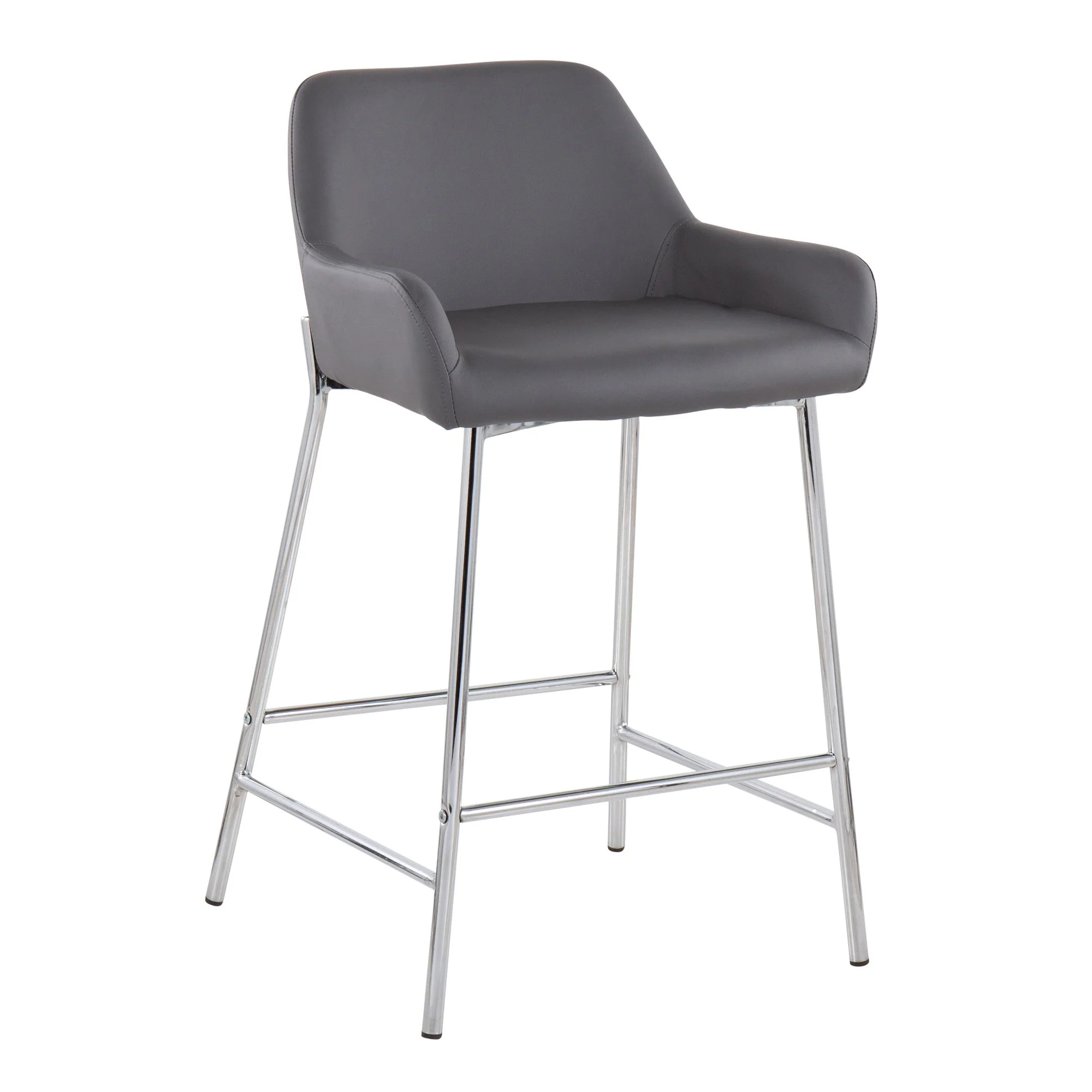 Daniella Fixed-Height Counter Stool - Set of 2 Cream By LumiSource - B24-DNLA2 CHRMPUCAM2 - Image 17