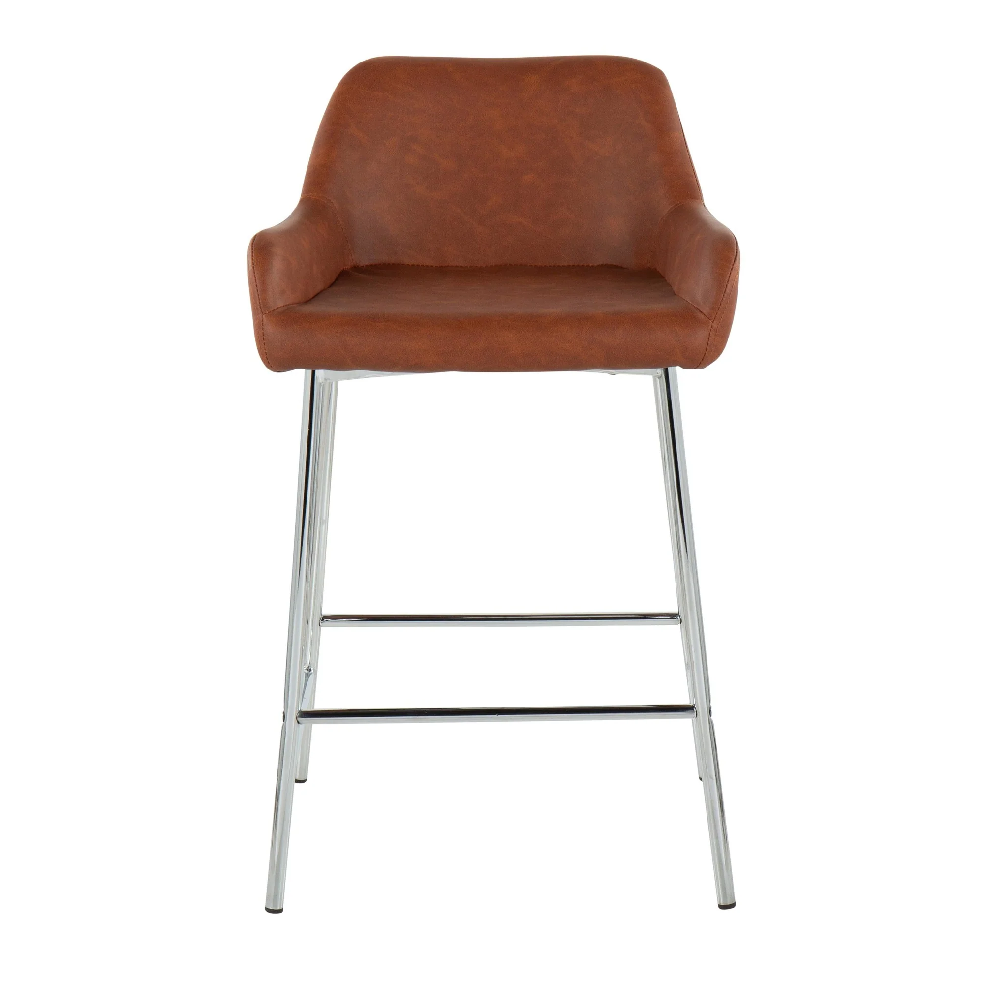 Daniella Fixed-Height Counter Stool - Set of 2 Cream By LumiSource - B24-DNLA2 CHRMPUCAM2 - Image 2