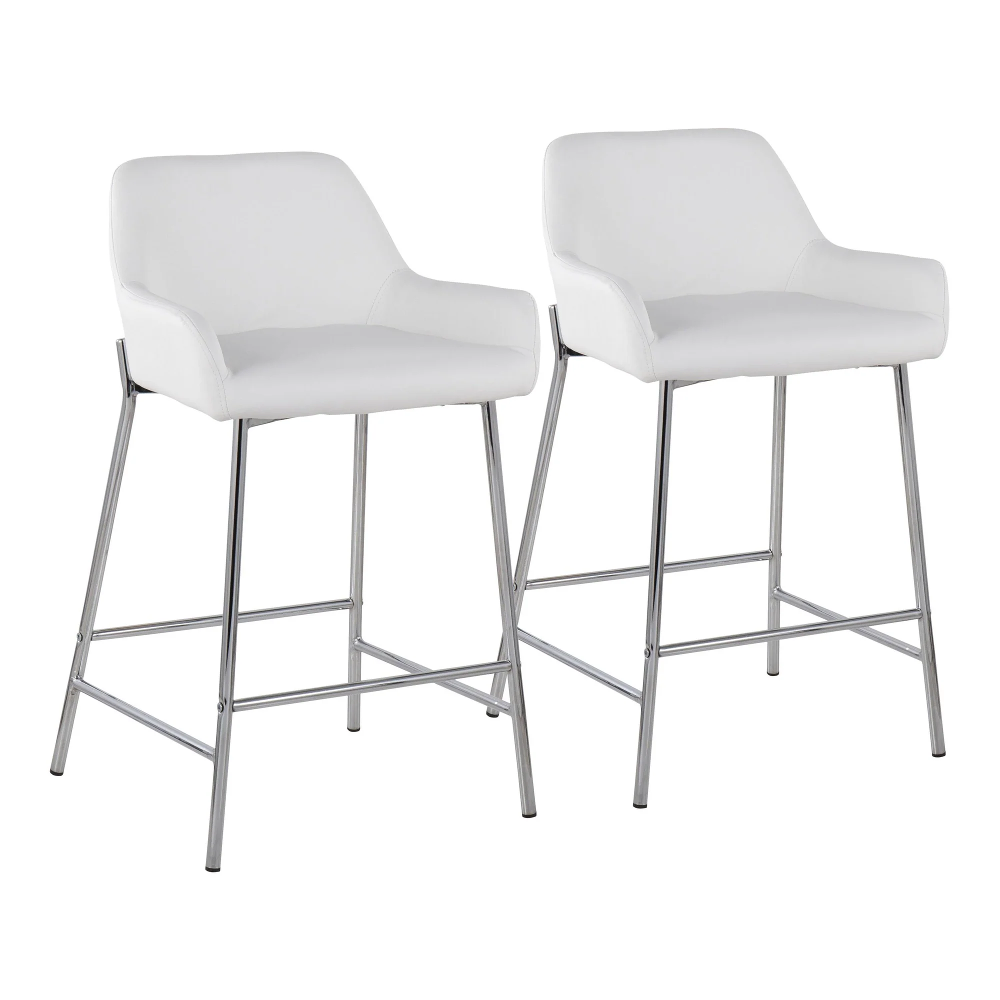 Daniella Fixed-Height Counter Stool - Set of 2 Cream By LumiSource - B24-DNLA2 CHRMPUCAM2 - Image 21