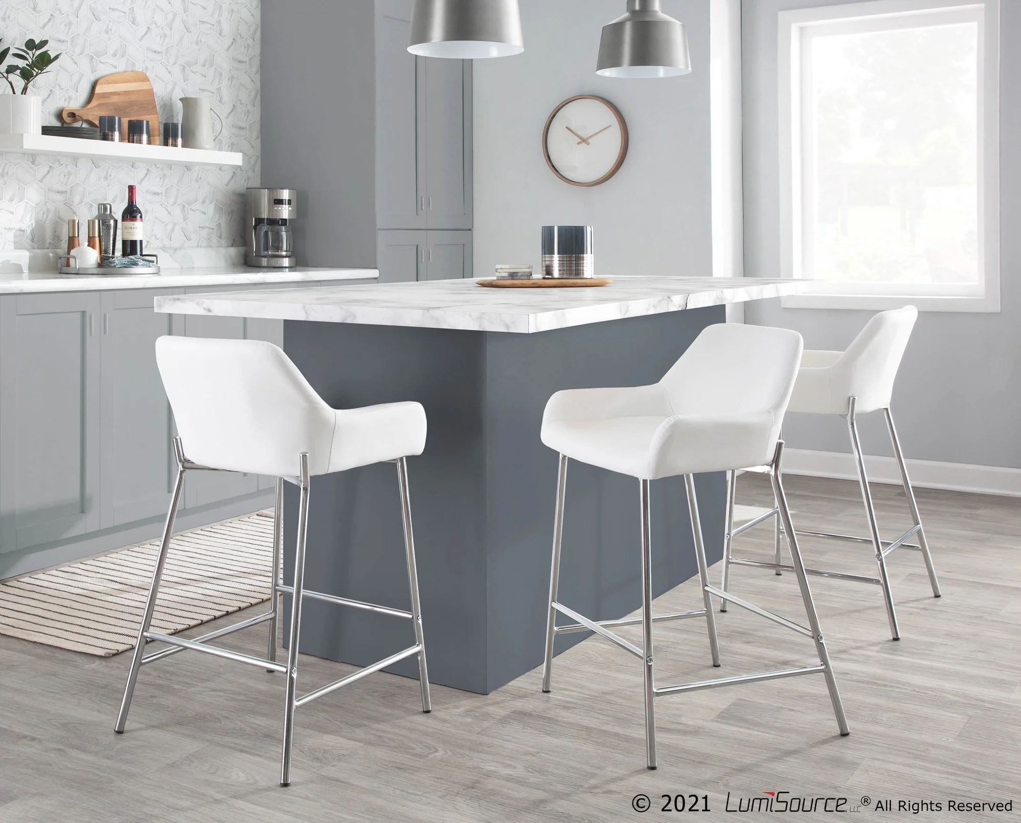 Daniella Fixed-Height Counter Stool - Set of 2 Cream By LumiSource - B24-DNLA2 CHRMPUCAM2 - Image 26