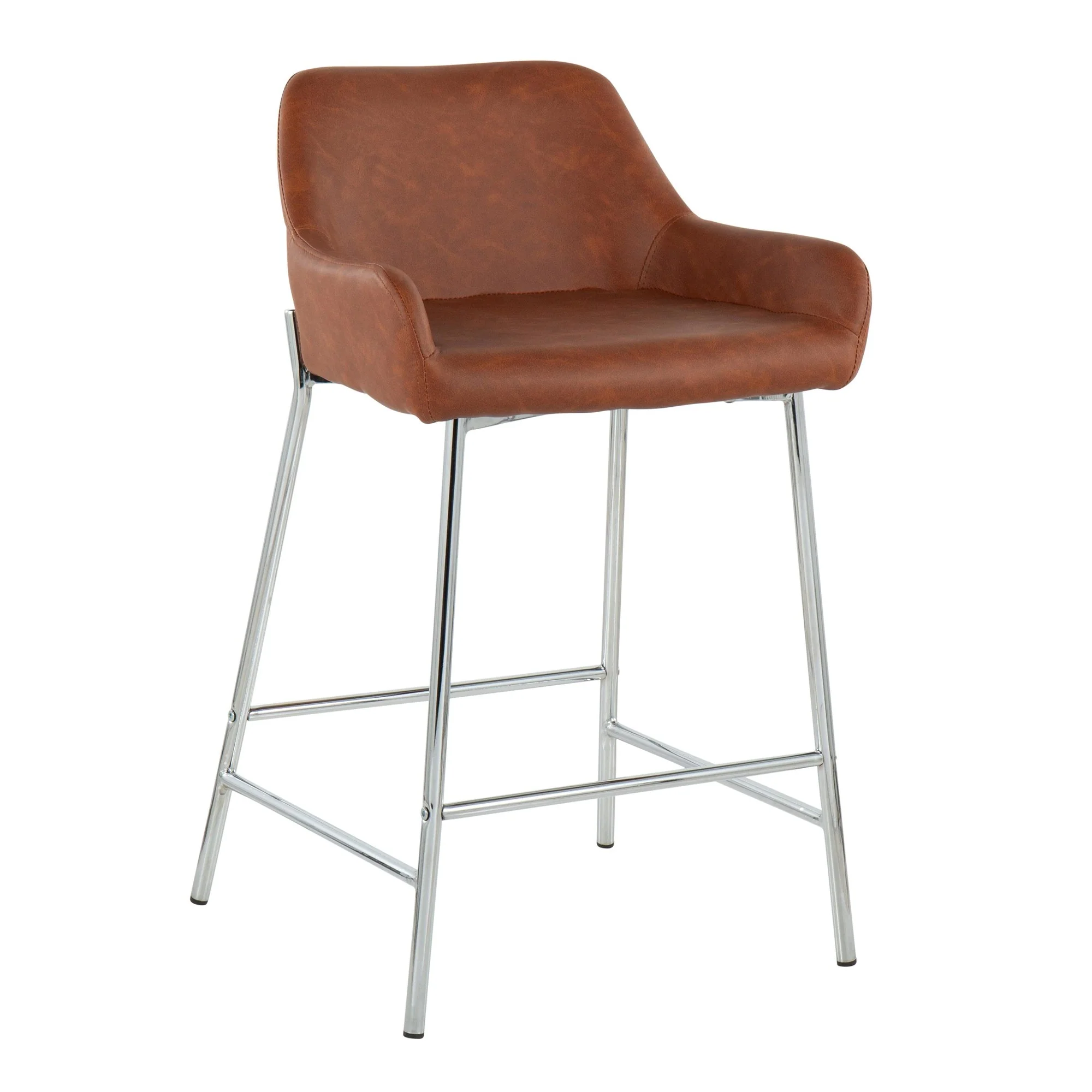 Daniella Fixed-Height Counter Stool - Set of 2 Cream By LumiSource - B24-DNLA2 CHRMPUCAM2 - Image 7
