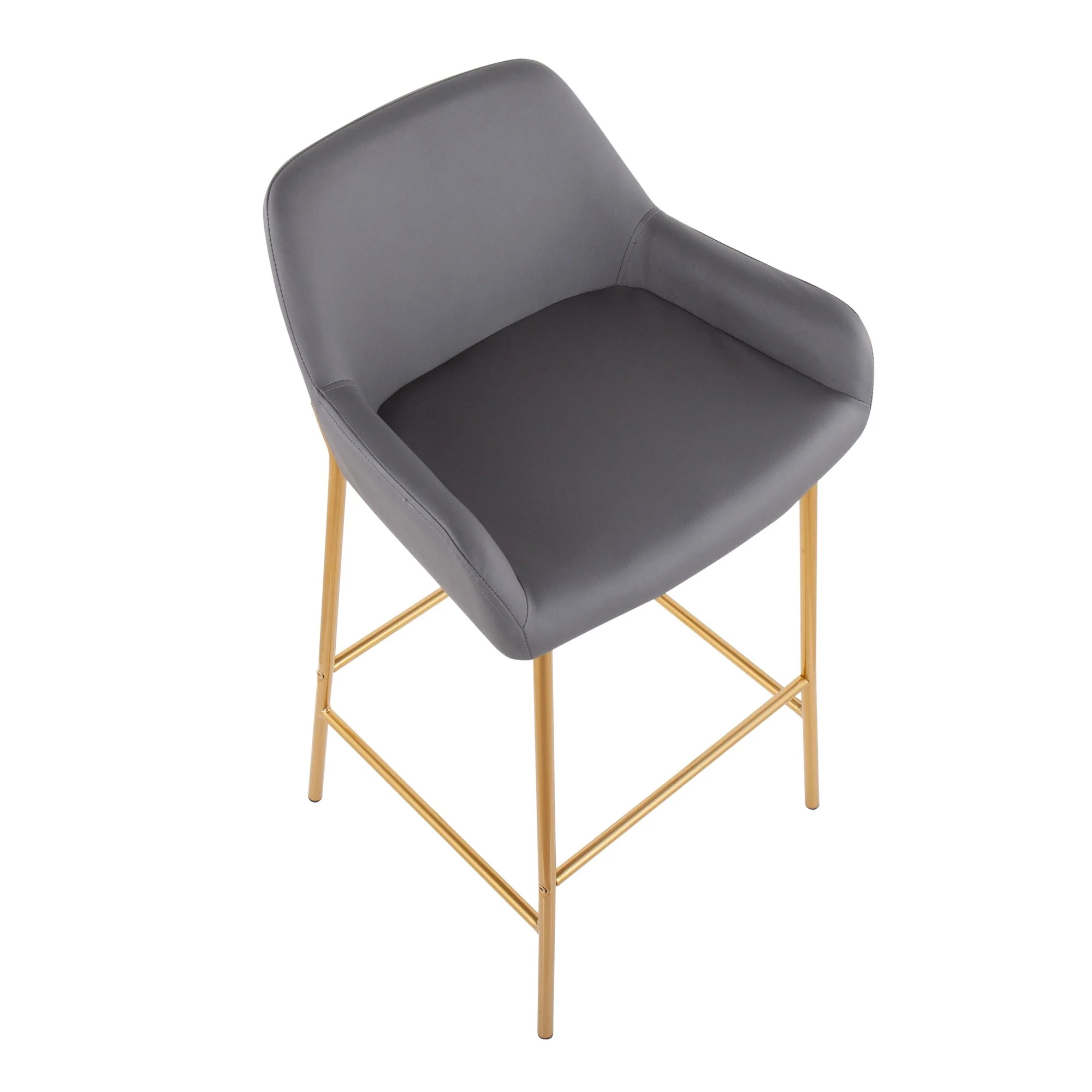 Daniella Fixed-Height Bar Stool - Set of 2 Cream By LumiSource - B30-DNLA2 AUPUCAM2 - Image 11