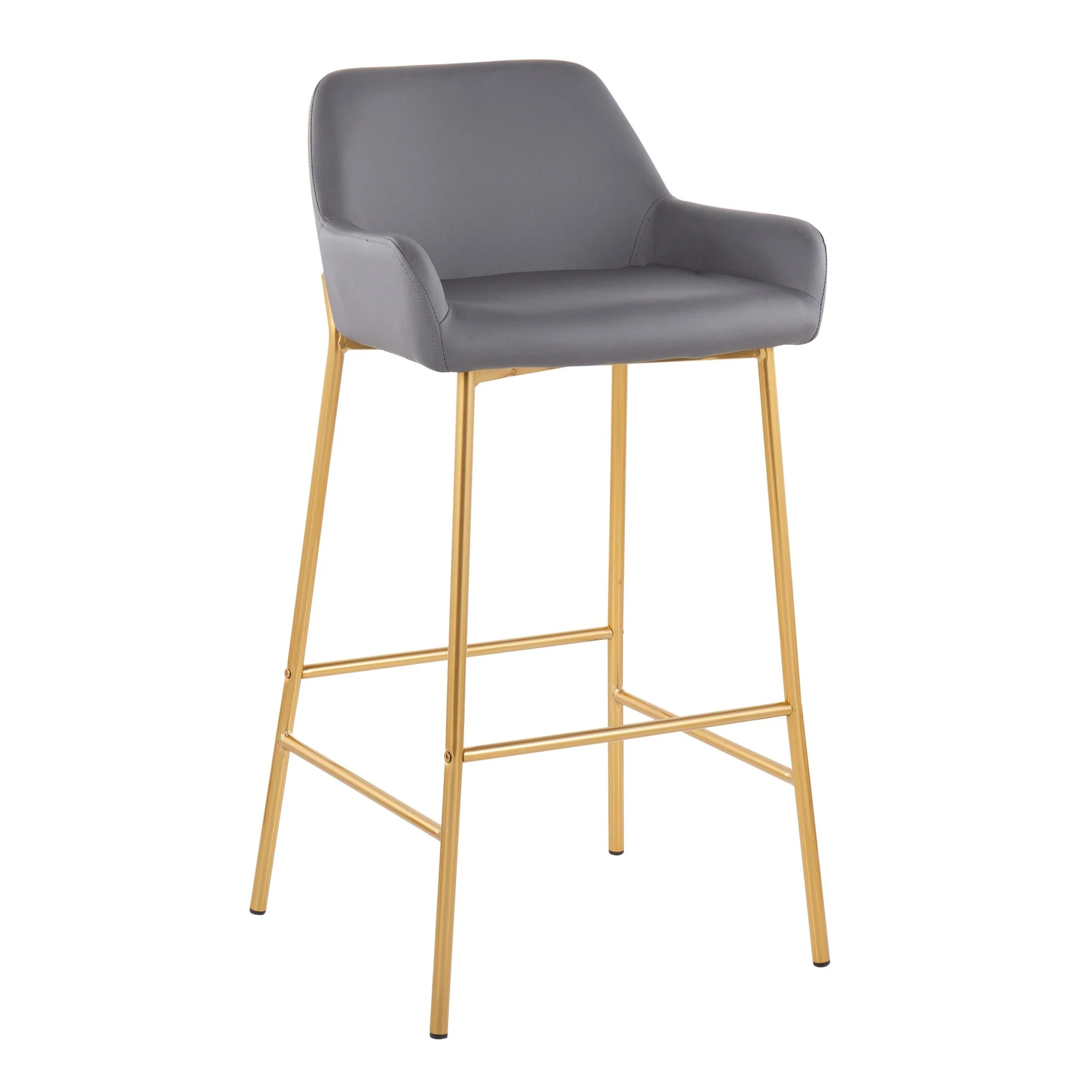 Daniella Fixed-Height Bar Stool - Set of 2 Cream By LumiSource - B30-DNLA2 AUPUCAM2 - Image 13