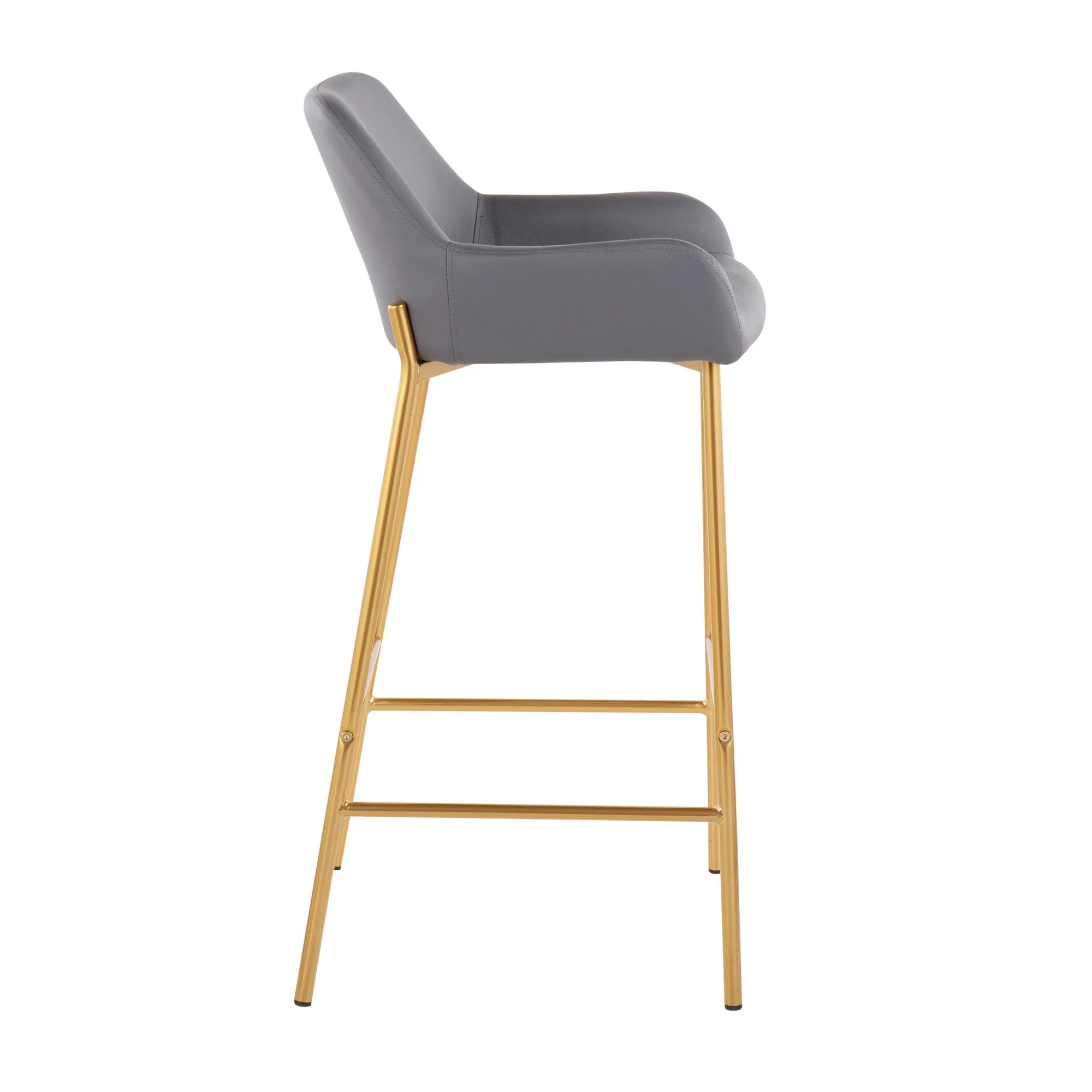 Daniella Fixed-Height Bar Stool - Set of 2 Cream By LumiSource - B30-DNLA2 AUPUCAM2 - Image 14