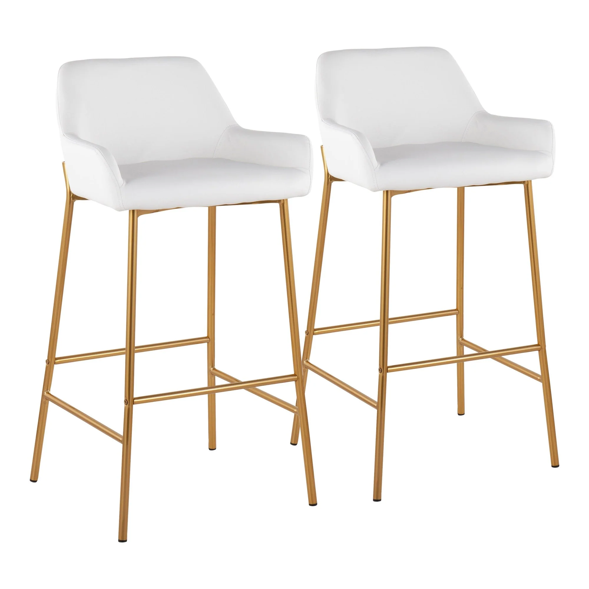 Daniella Fixed-Height Bar Stool - Set of 2 Cream By LumiSource - B30-DNLA2 AUPUCAM2 - Image 17