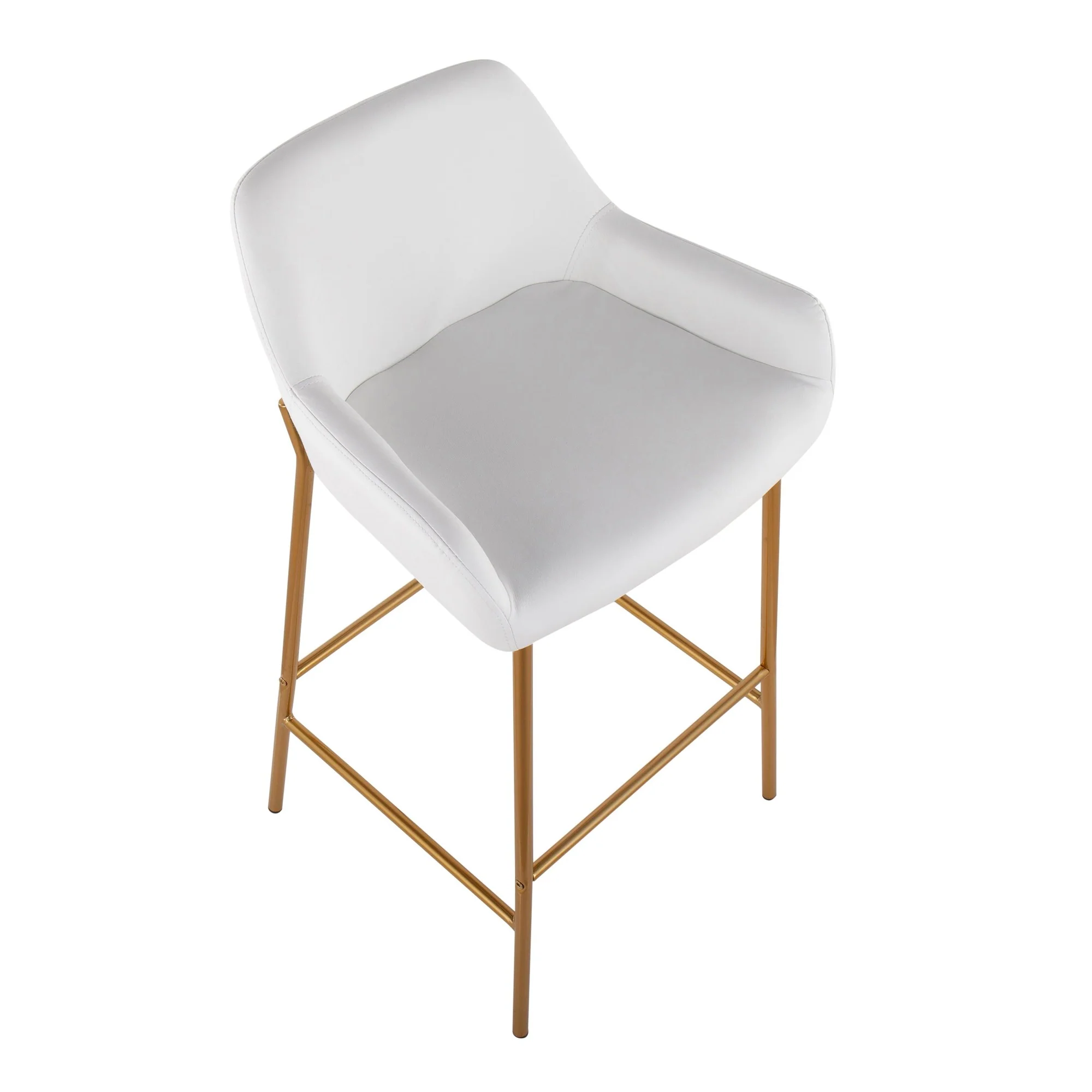 Daniella Fixed-Height Bar Stool - Set of 2 Cream By LumiSource - B30-DNLA2 AUPUCAM2 - Image 19