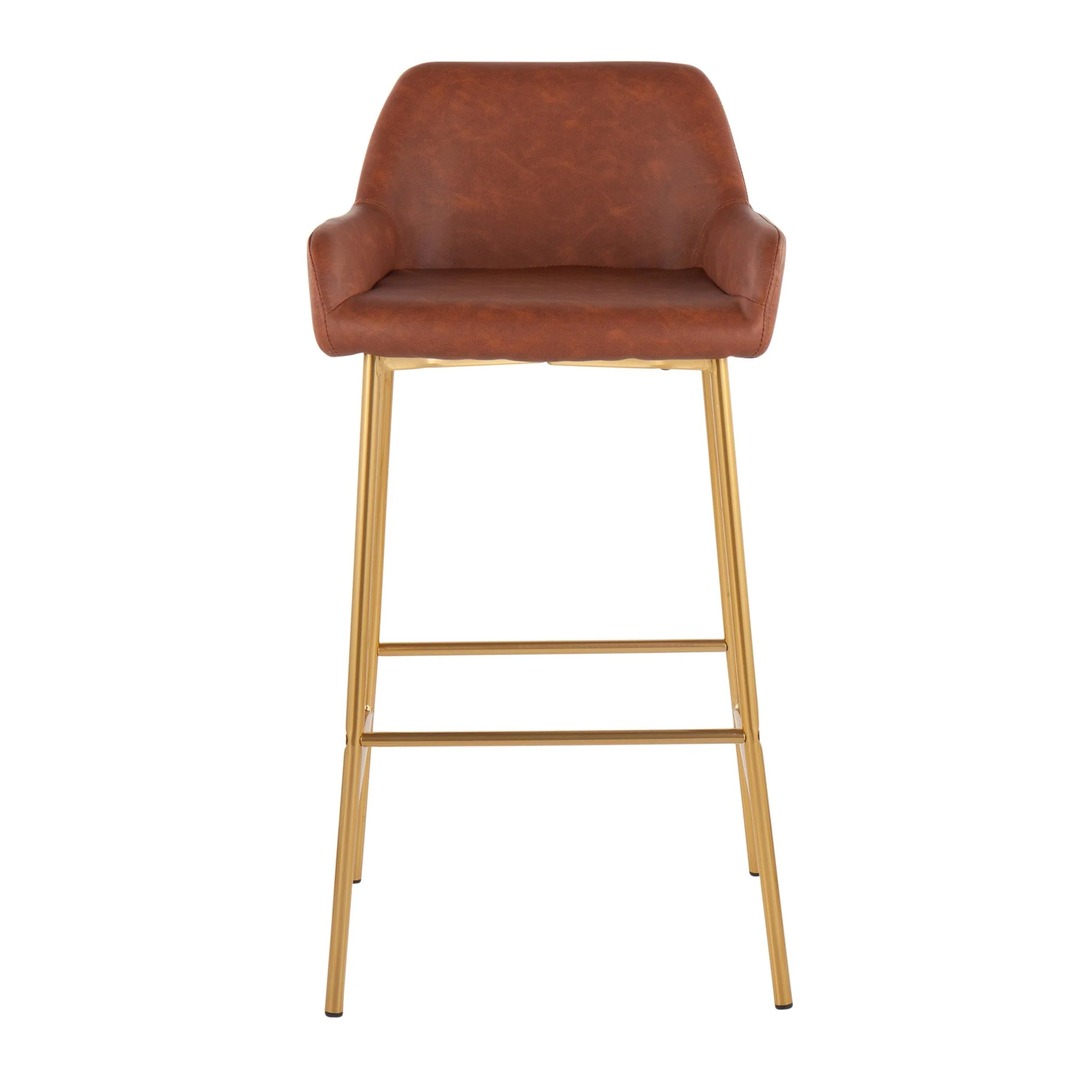 Daniella Fixed-Height Bar Stool - Set of 2 Cream By LumiSource - B30-DNLA2 AUPUCAM2 - Image 2