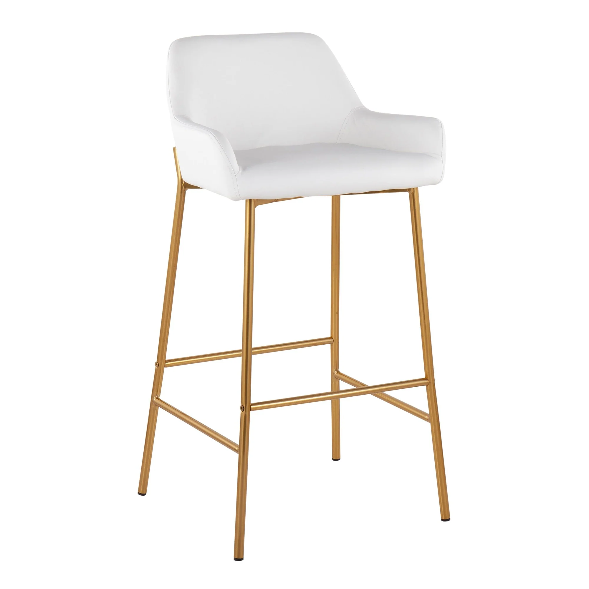 Daniella Fixed-Height Bar Stool - Set of 2 Cream By LumiSource - B30-DNLA2 AUPUCAM2 - Image 21
