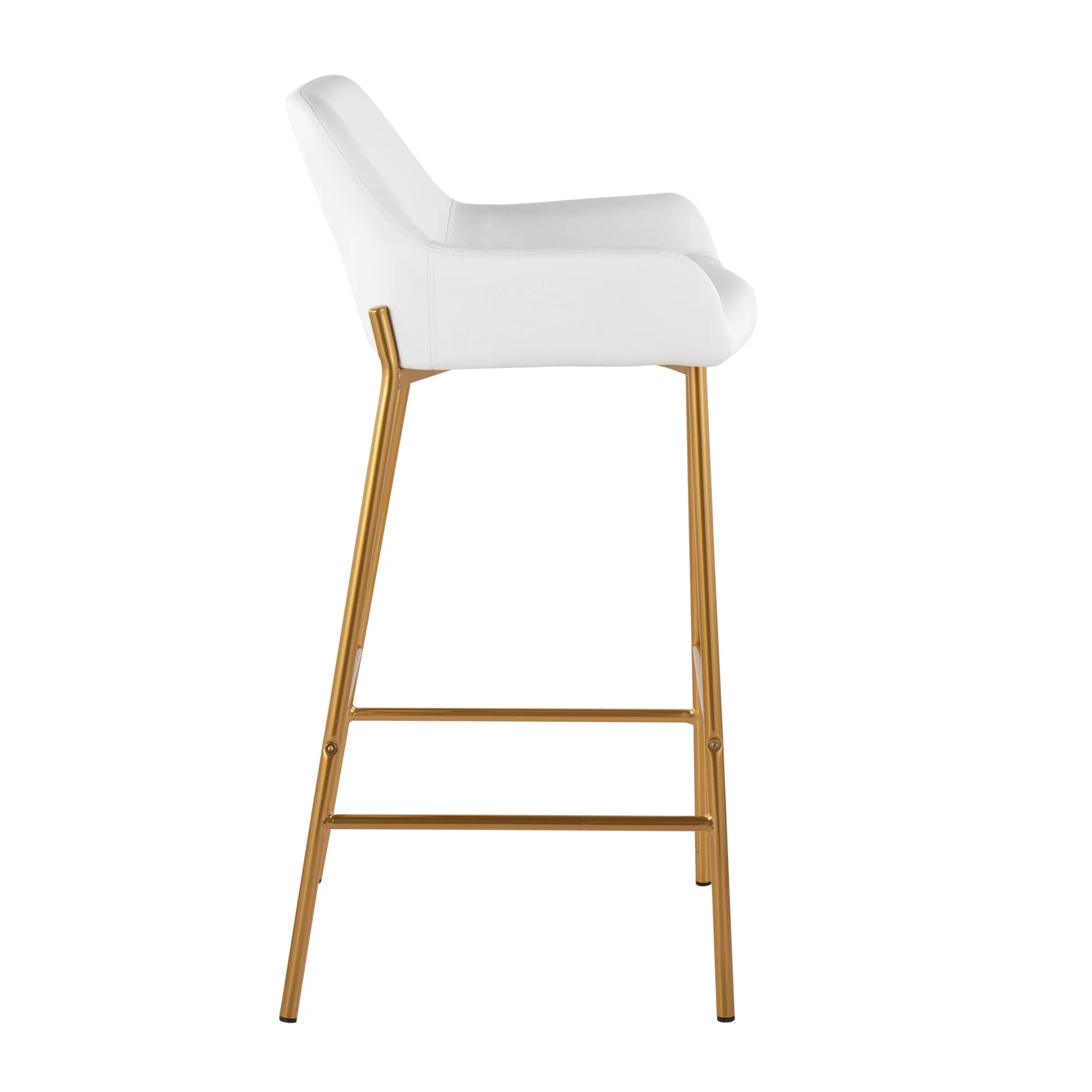 Daniella Fixed-Height Bar Stool - Set of 2 Cream By LumiSource - B30-DNLA2 AUPUCAM2 - Image 22