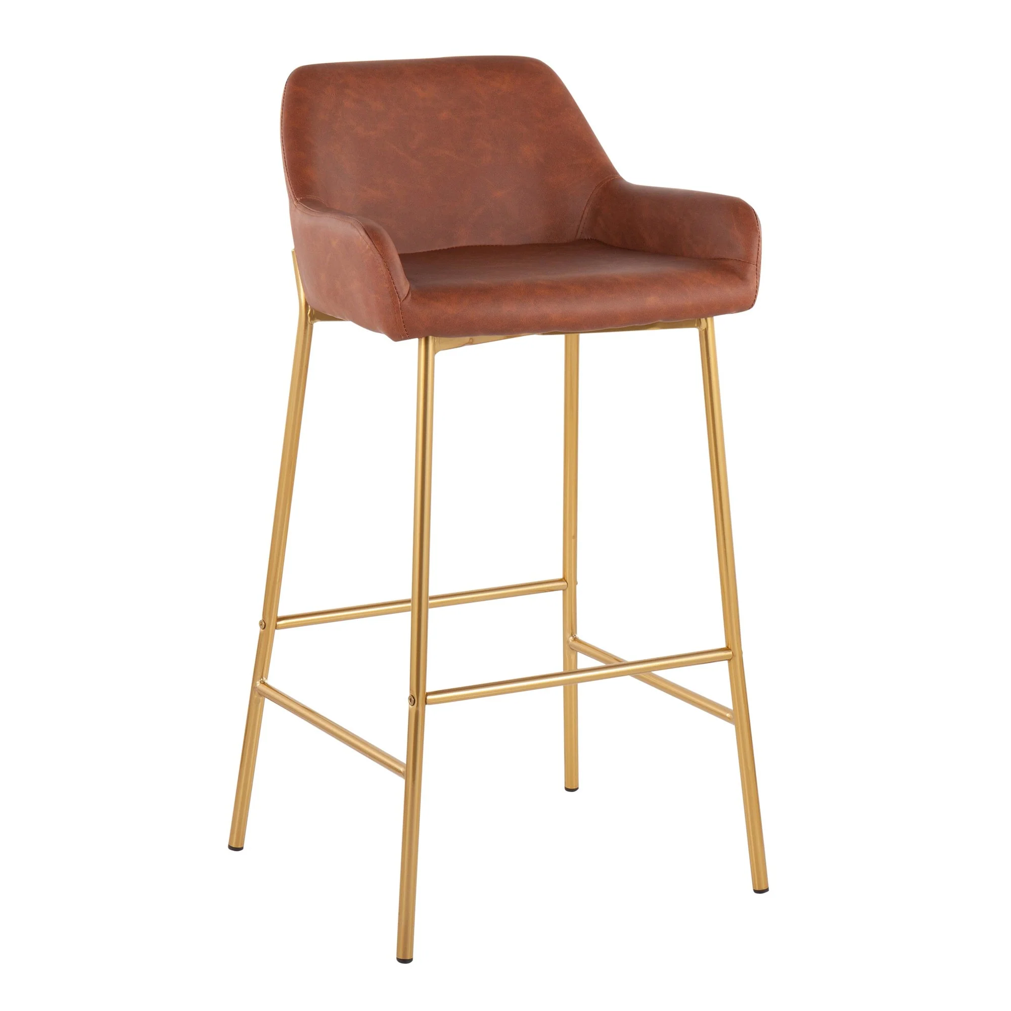 Daniella Fixed-Height Bar Stool - Set of 2 Cream By LumiSource - B30-DNLA2 AUPUCAM2 - Image 5