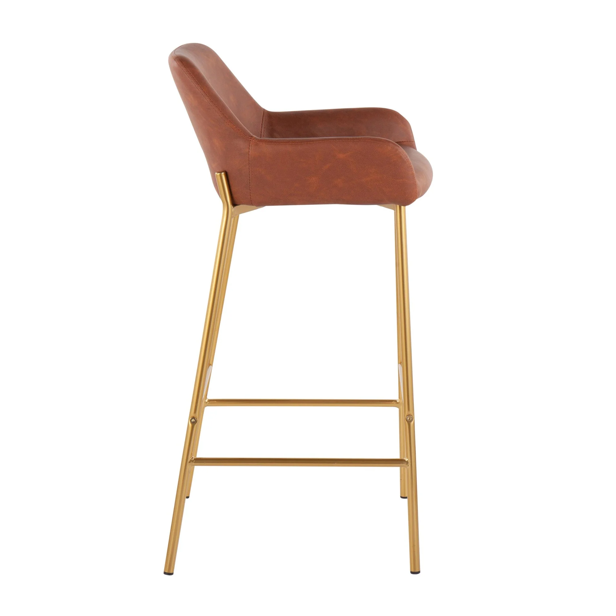 Daniella Fixed-Height Bar Stool - Set of 2 Cream By LumiSource - B30-DNLA2 AUPUCAM2 - Image 6