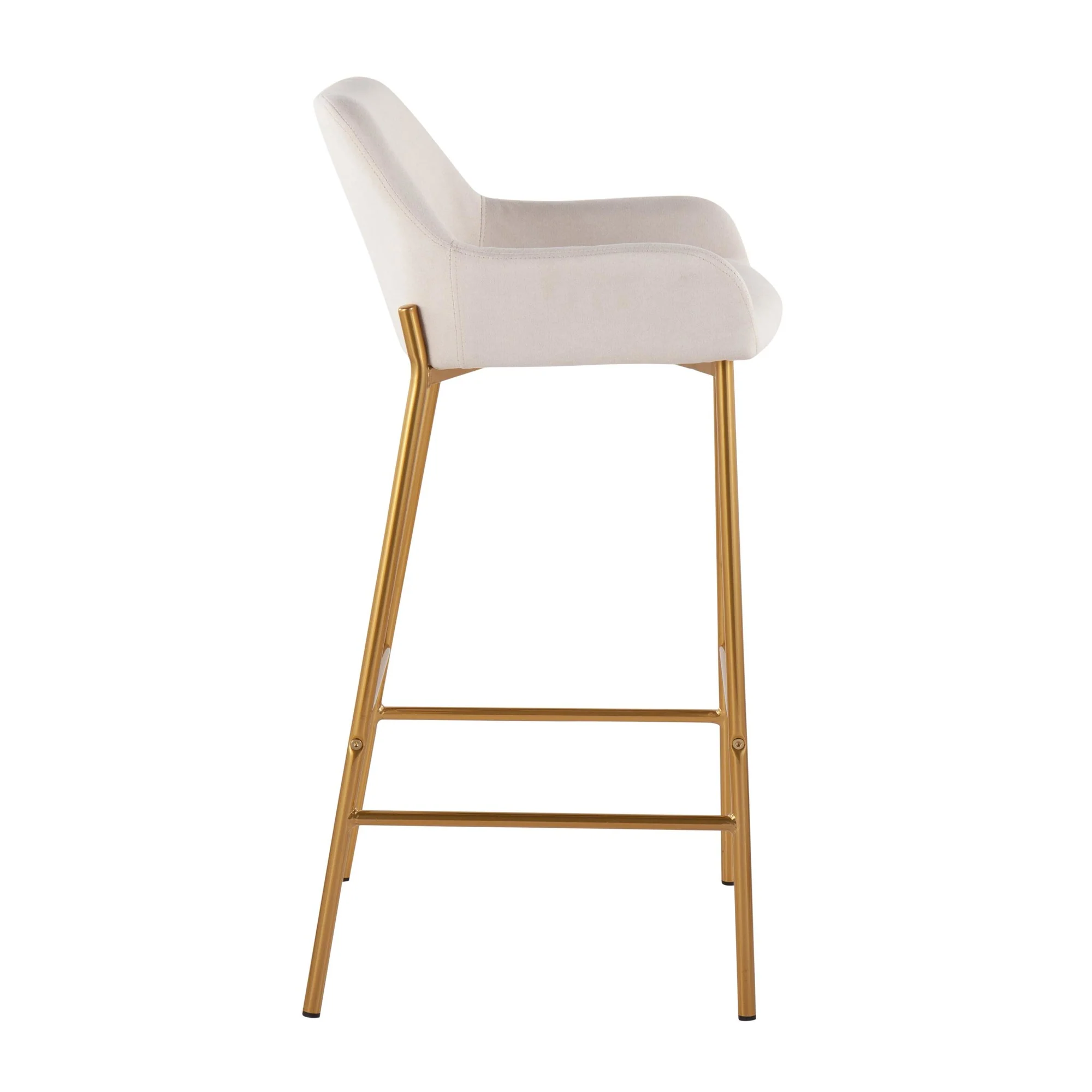 Daniella Fixed-Height Bar Stool - Set of 2 Gray By LumiSource - B30-DNLA2 AUCHAR2 - Image 14