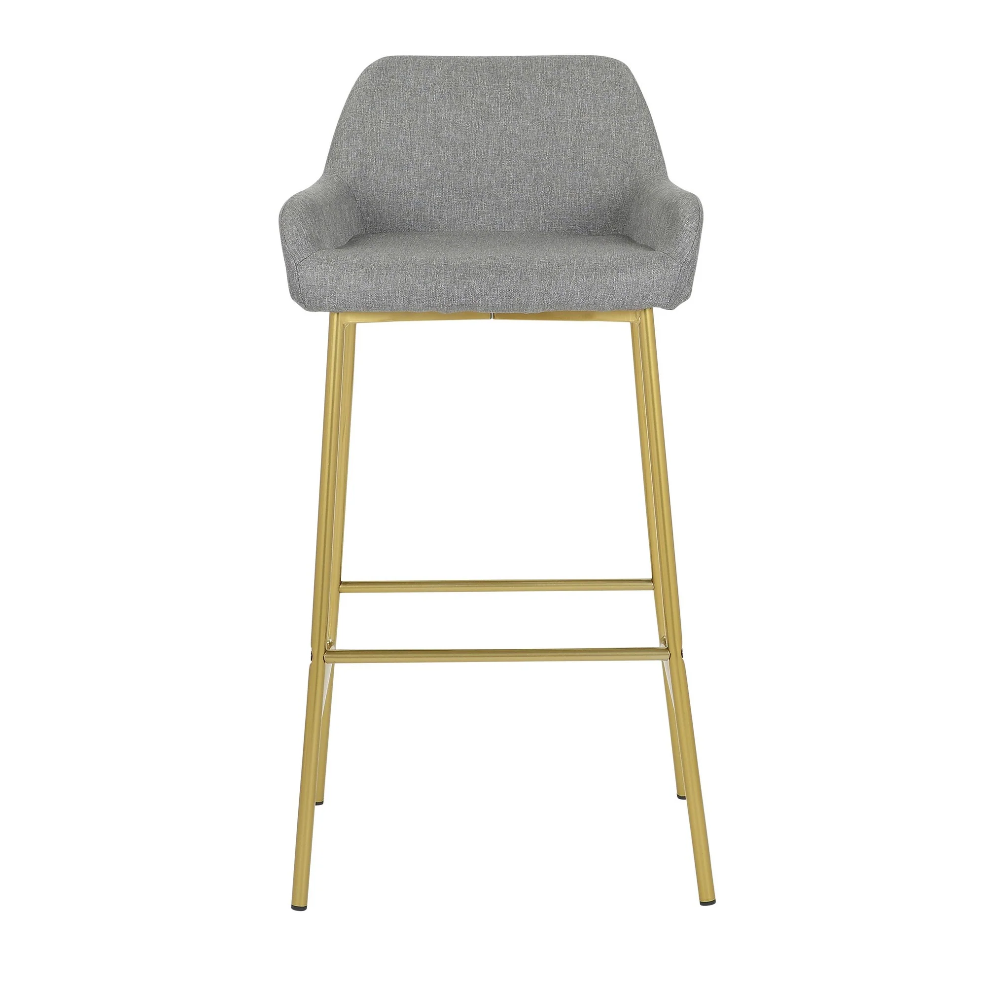 Daniella Fixed-Height Bar Stool - Set of 2 Gray By LumiSource - B30-DNLA2 AUCHAR2 - Image 18