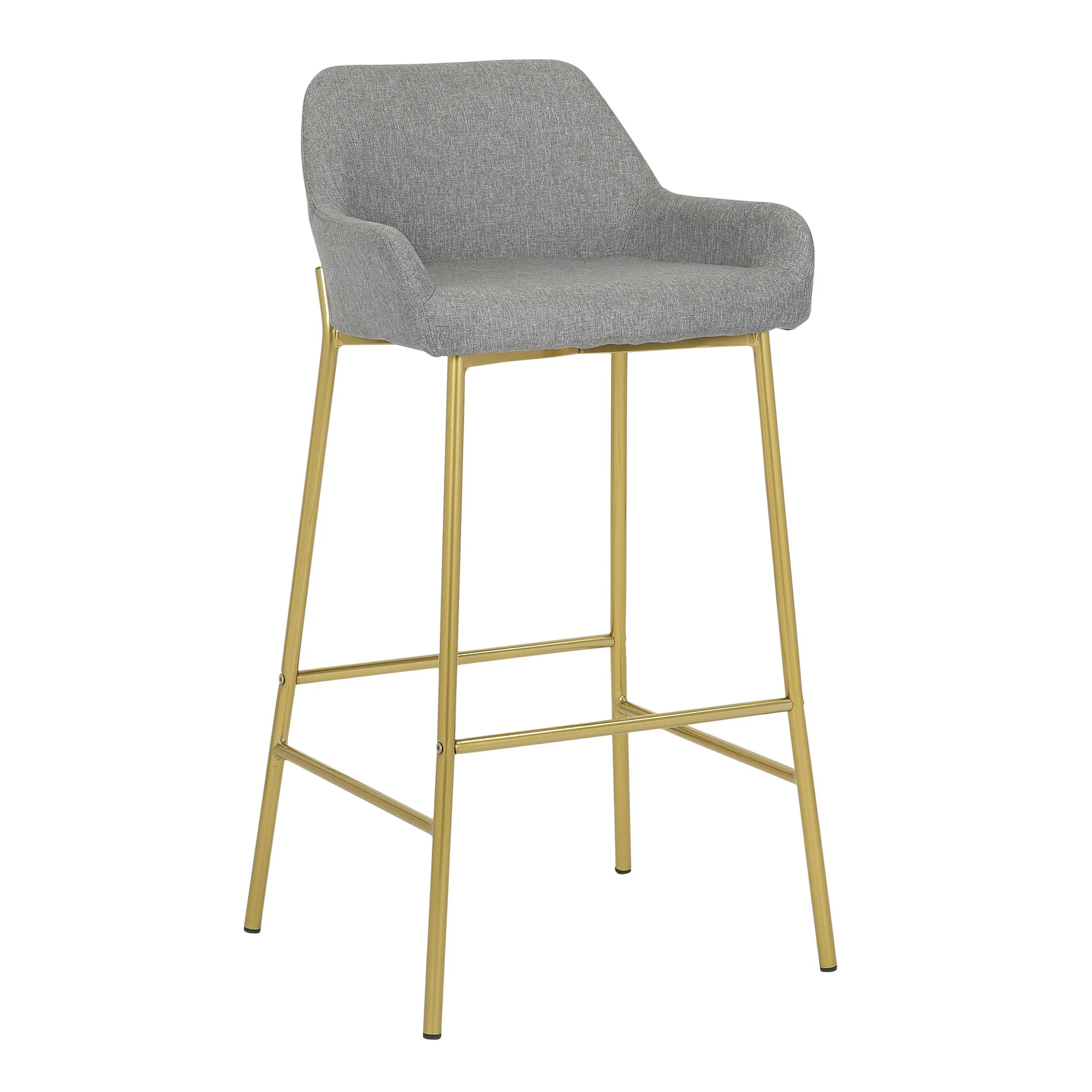 Daniella Fixed-Height Bar Stool - Set of 2 Gray By LumiSource - B30-DNLA2 AUCHAR2 - Image 21