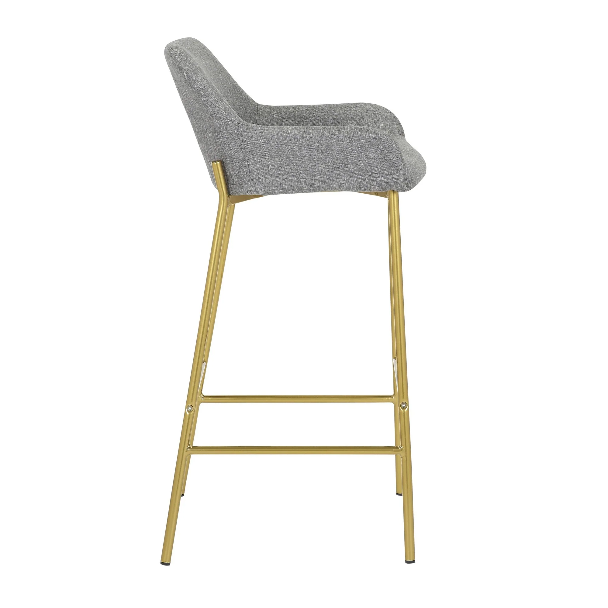 Daniella Fixed-Height Bar Stool - Set of 2 Gray By LumiSource - B30-DNLA2 AUCHAR2 - Image 22