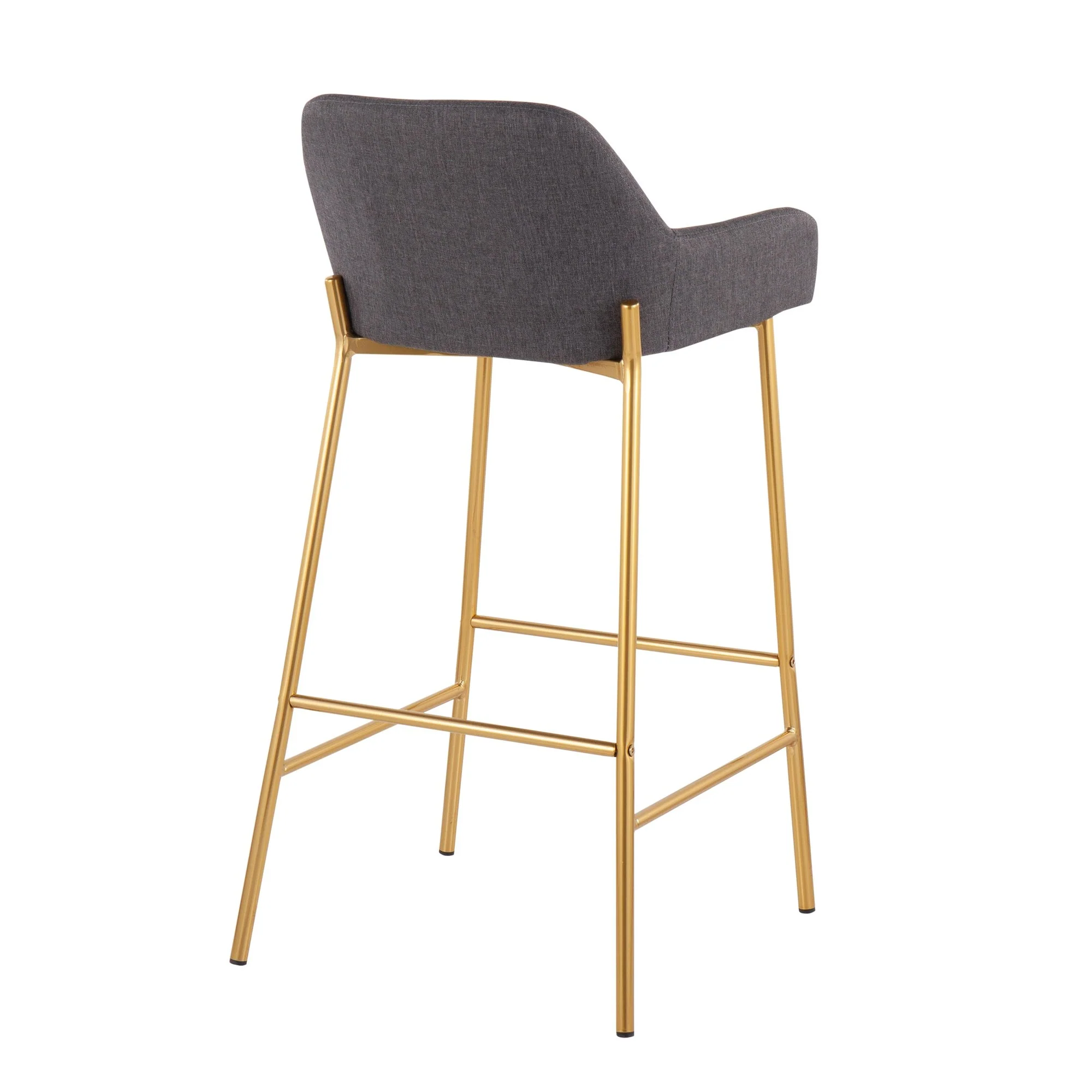 Daniella Fixed-Height Bar Stool - Set of 2 Gray By LumiSource - B30-DNLA2 AUCHAR2 - Image 7