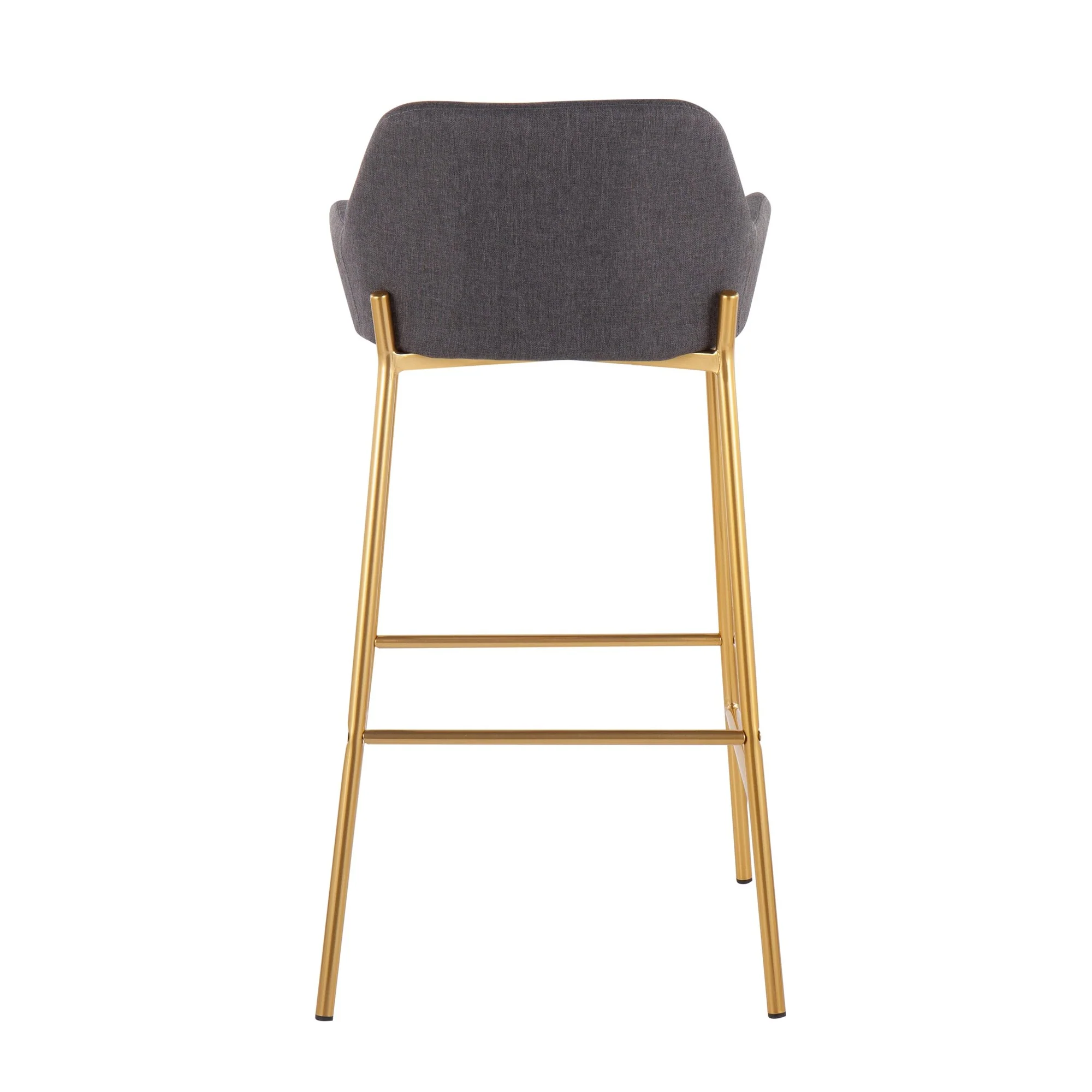 Daniella Fixed-Height Bar Stool - Set of 2 Gray By LumiSource - B30-DNLA2 AUCHAR2 - Image 8
