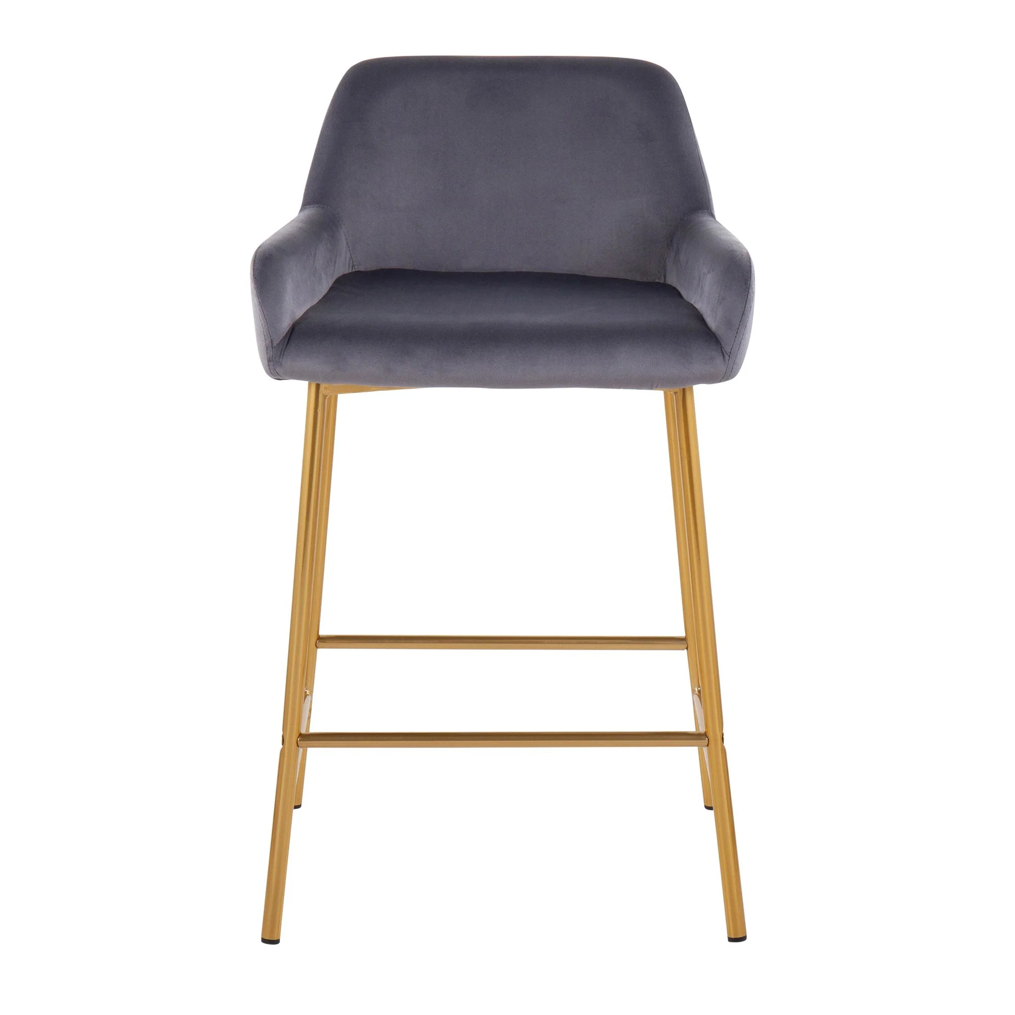 Daniella Fixed-Height Counter Stool - Set of 2 Black By LumiSource - B24-DNLA2 AUVBK2 - Image 12
