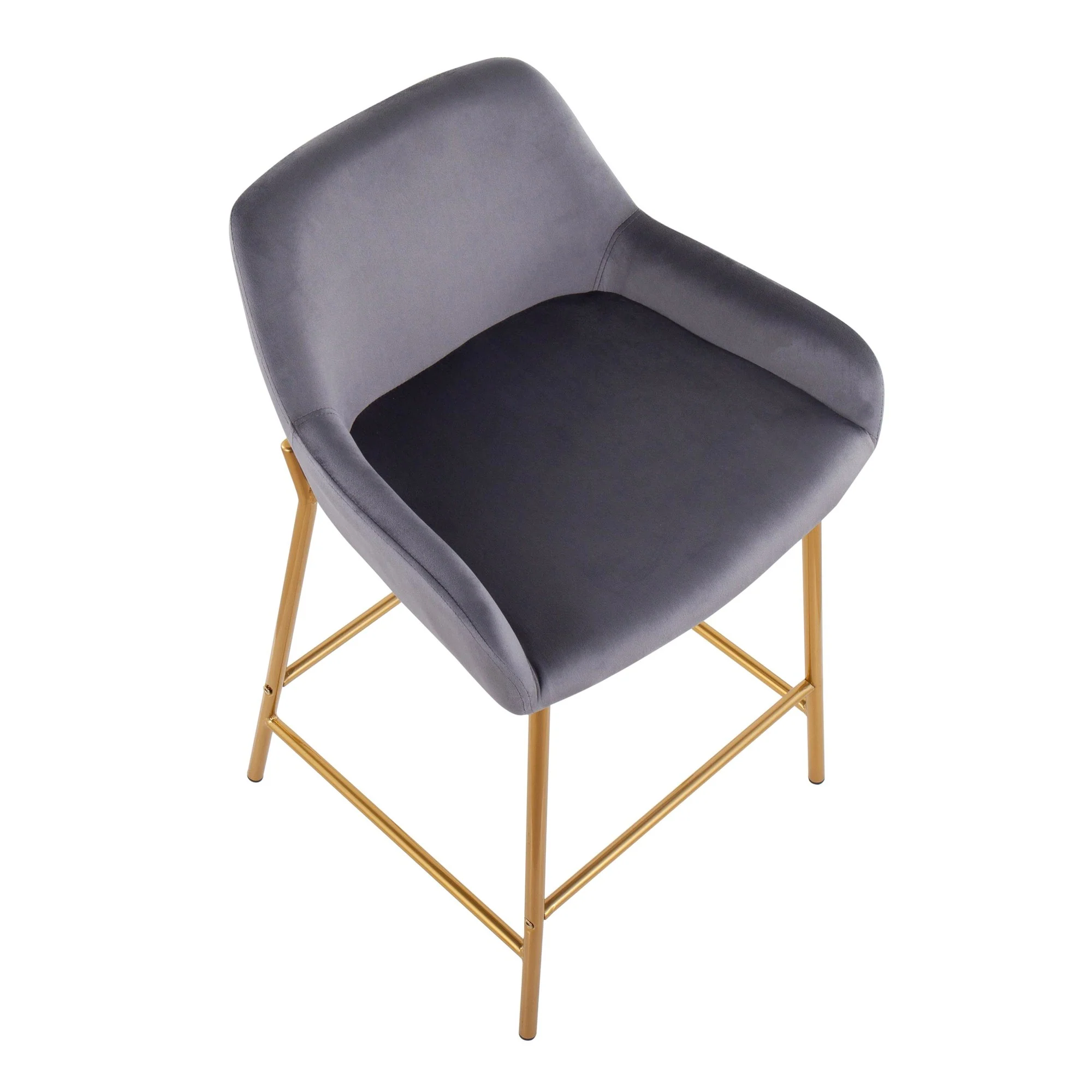 Daniella Fixed-Height Counter Stool - Set of 2 Black By LumiSource - B24-DNLA2 AUVBK2 - Image 13