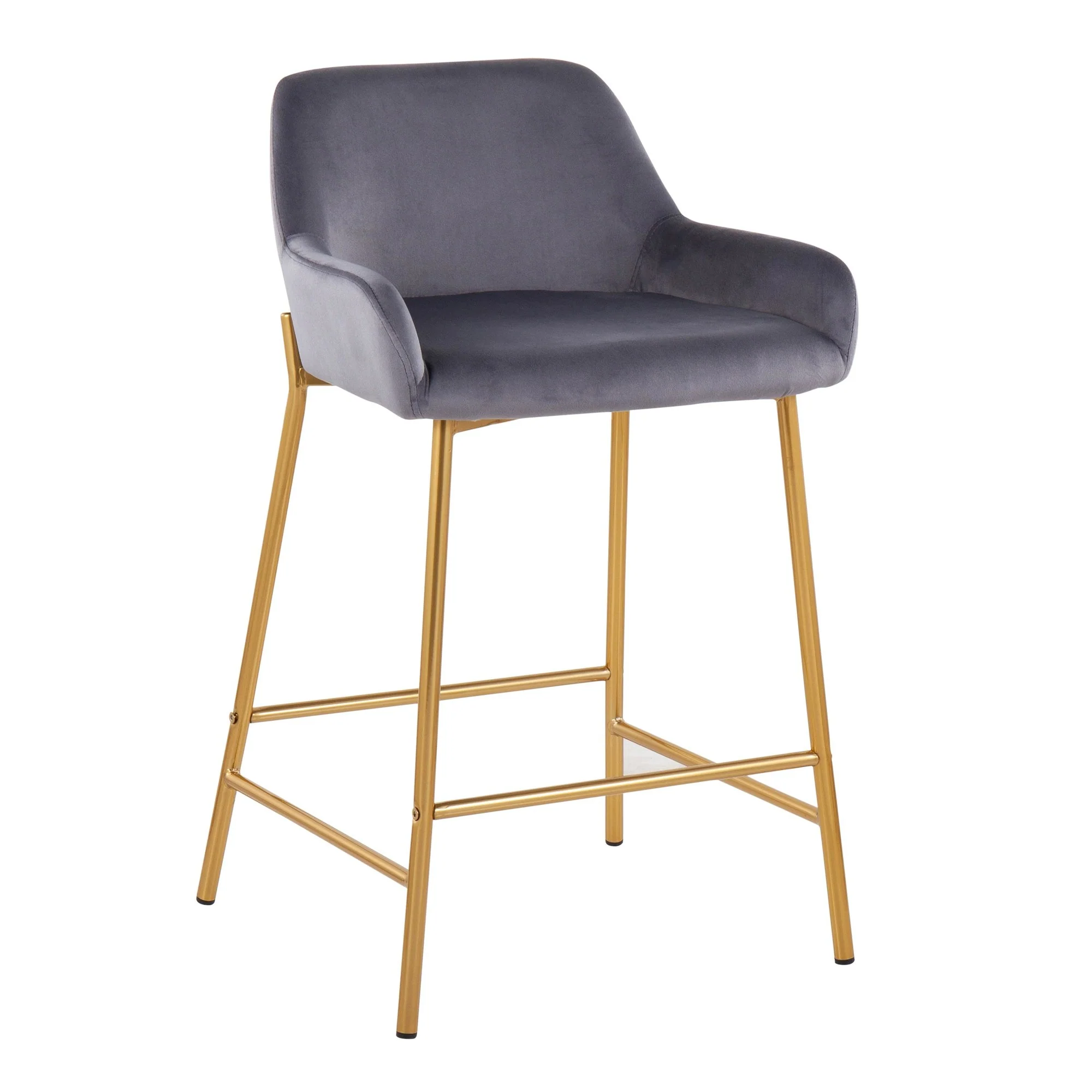 Daniella Fixed-Height Counter Stool - Set of 2 Black By LumiSource - B24-DNLA2 AUVBK2 - Image 17