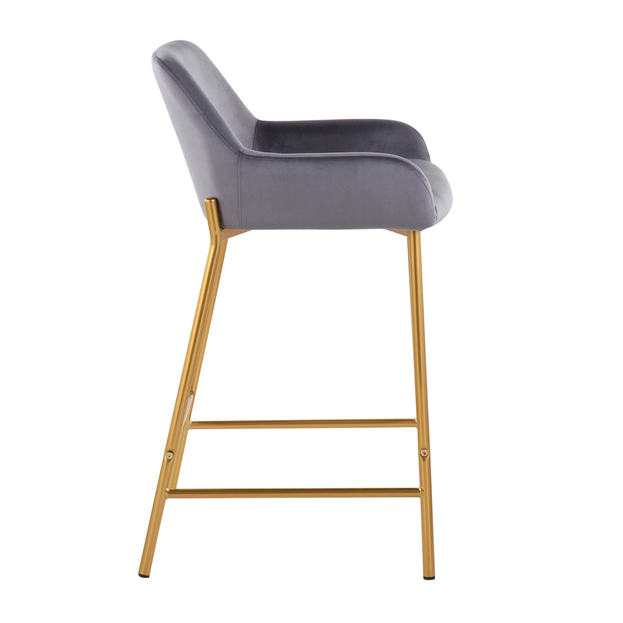 Daniella Fixed-Height Counter Stool - Set of 2 Black By LumiSource - B24-DNLA2 AUVBK2 - Image 18