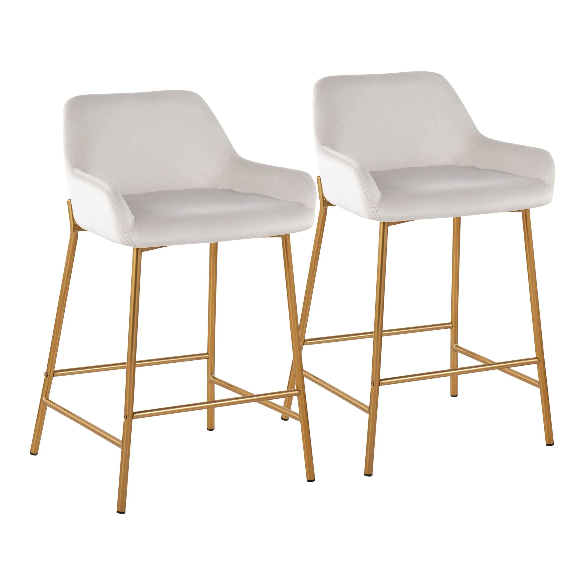 Daniella Fixed-Height Counter Stool - Set of 2 Black By LumiSource - B24-DNLA2 AUVBK2 - Image 21