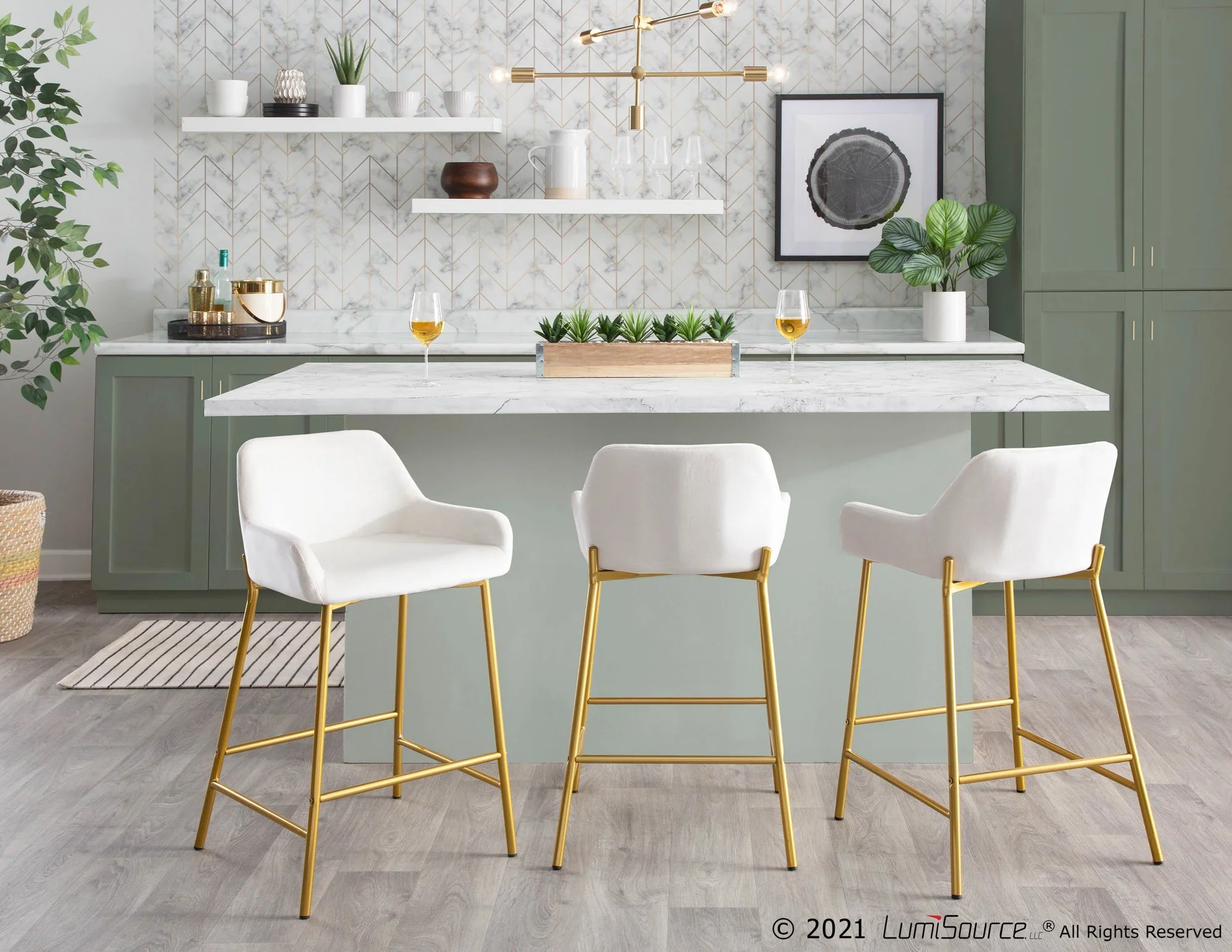 Daniella Fixed-Height Counter Stool - Set of 2 Black By LumiSource - B24-DNLA2 AUVBK2 - Image 26