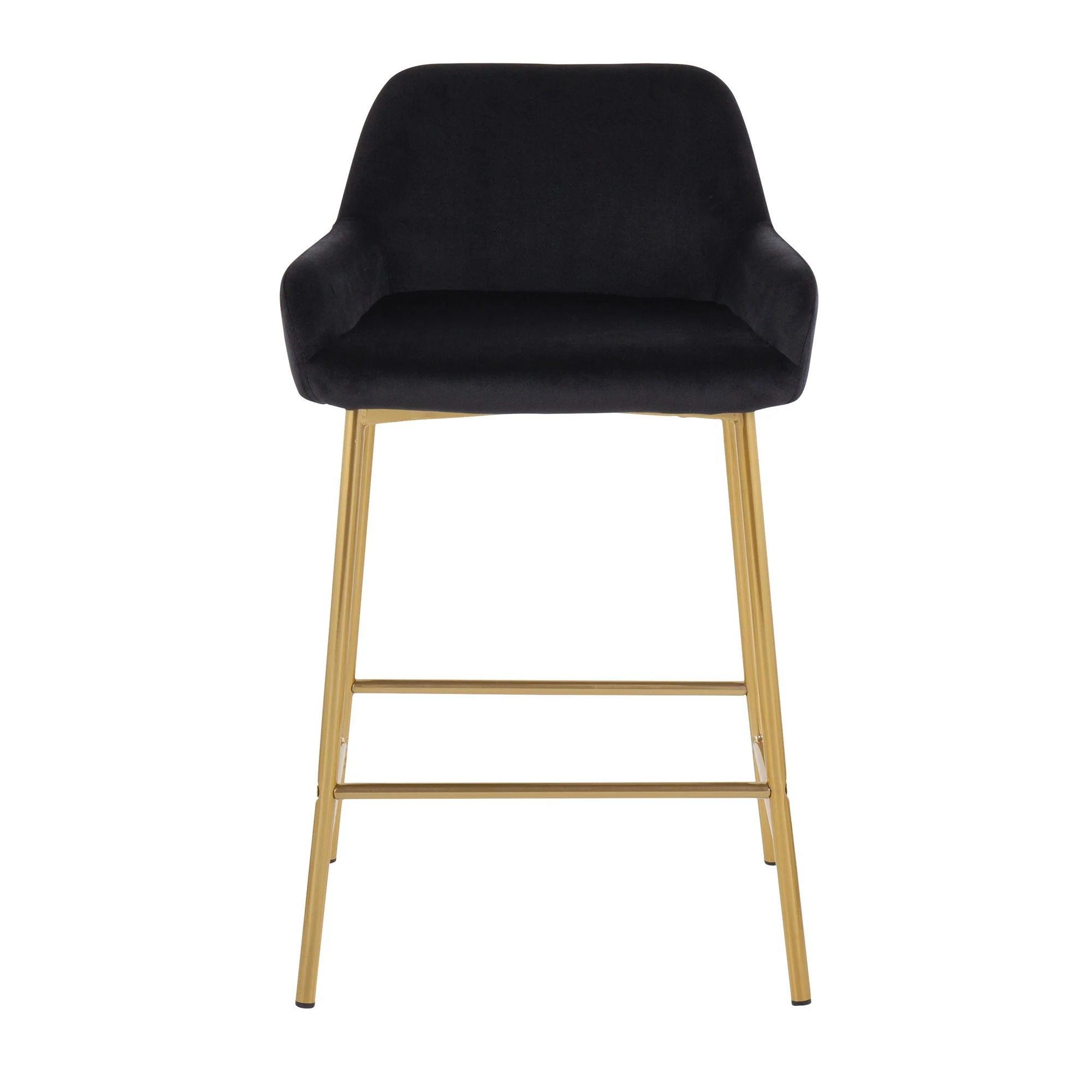 Daniella Fixed-Height Counter Stool - Set of 2 Black By LumiSource - B24-DNLA2 AUVBK2 - Image 3
