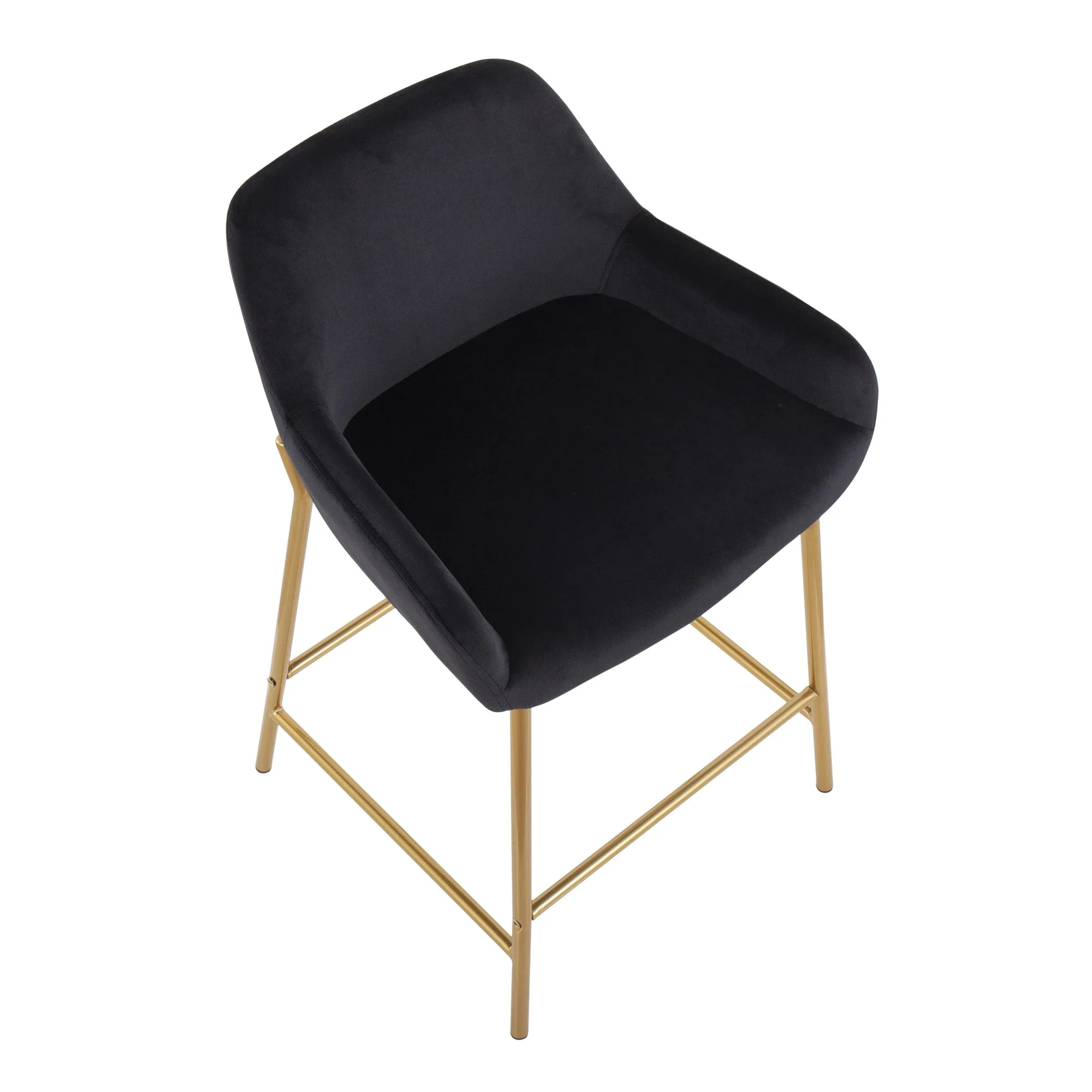 Daniella Fixed-Height Counter Stool - Set of 2 Black By LumiSource - B24-DNLA2 AUVBK2 - Image 4