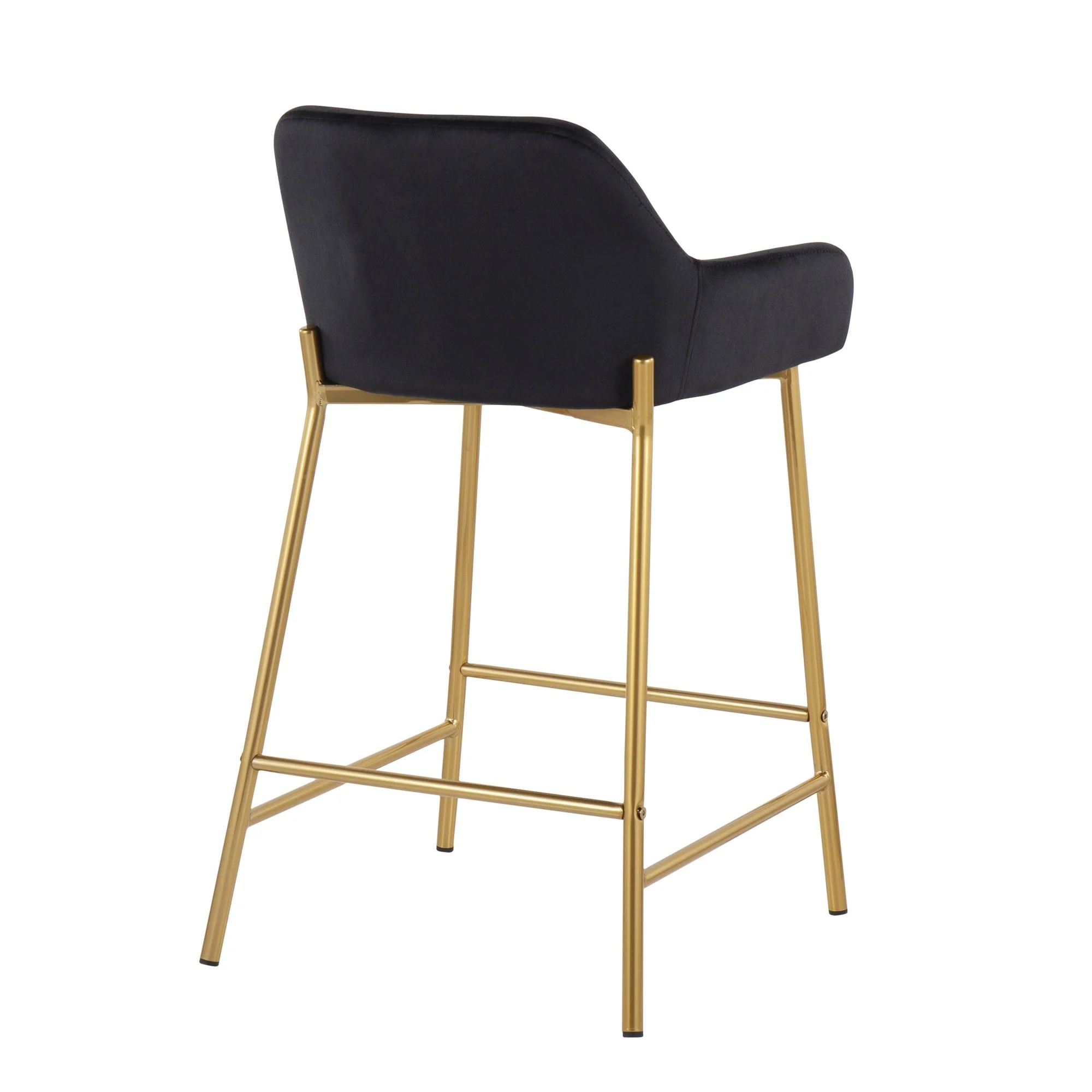 Daniella Fixed-Height Counter Stool - Set of 2 Black By LumiSource - B24-DNLA2 AUVBK2 - Image 9