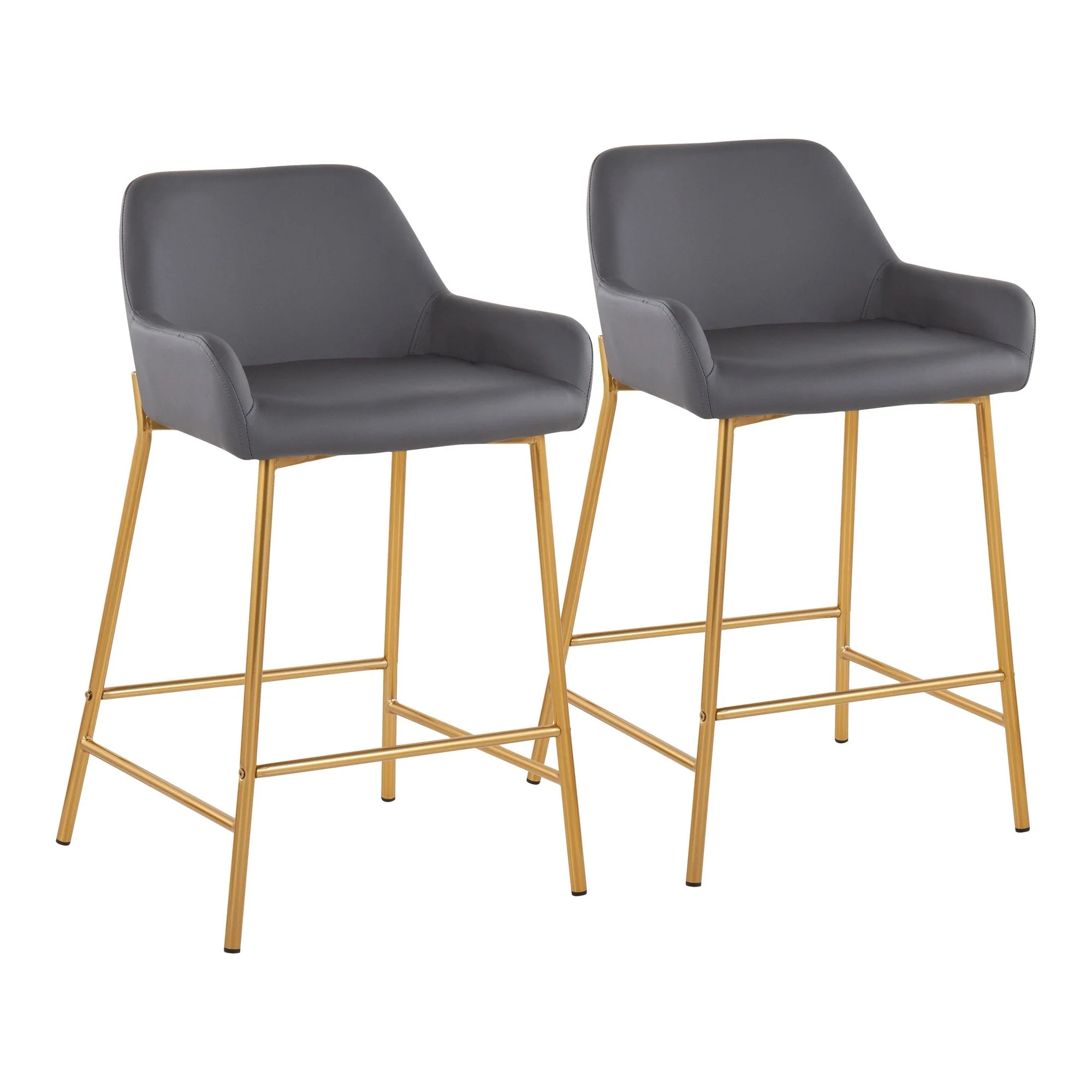 Daniella Fixed-Height Counter Stool - Set of 2 Cream By LumiSource - B24-DNLA2 AUPUCAM2 - Image 11