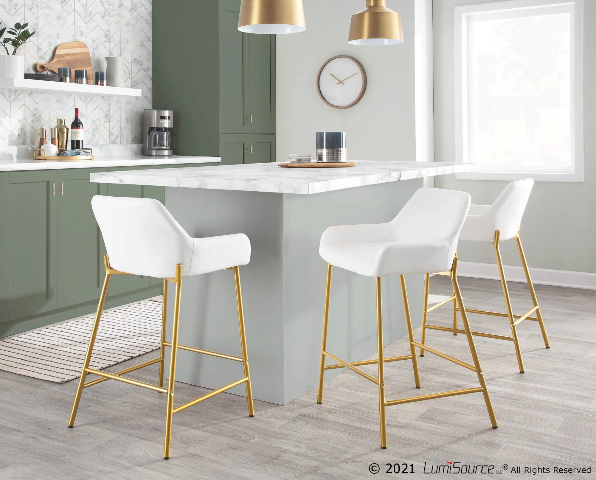 Daniella Fixed-Height Counter Stool - Set of 2 Cream By LumiSource - B24-DNLA2 AUPUCAM2 - Image 25