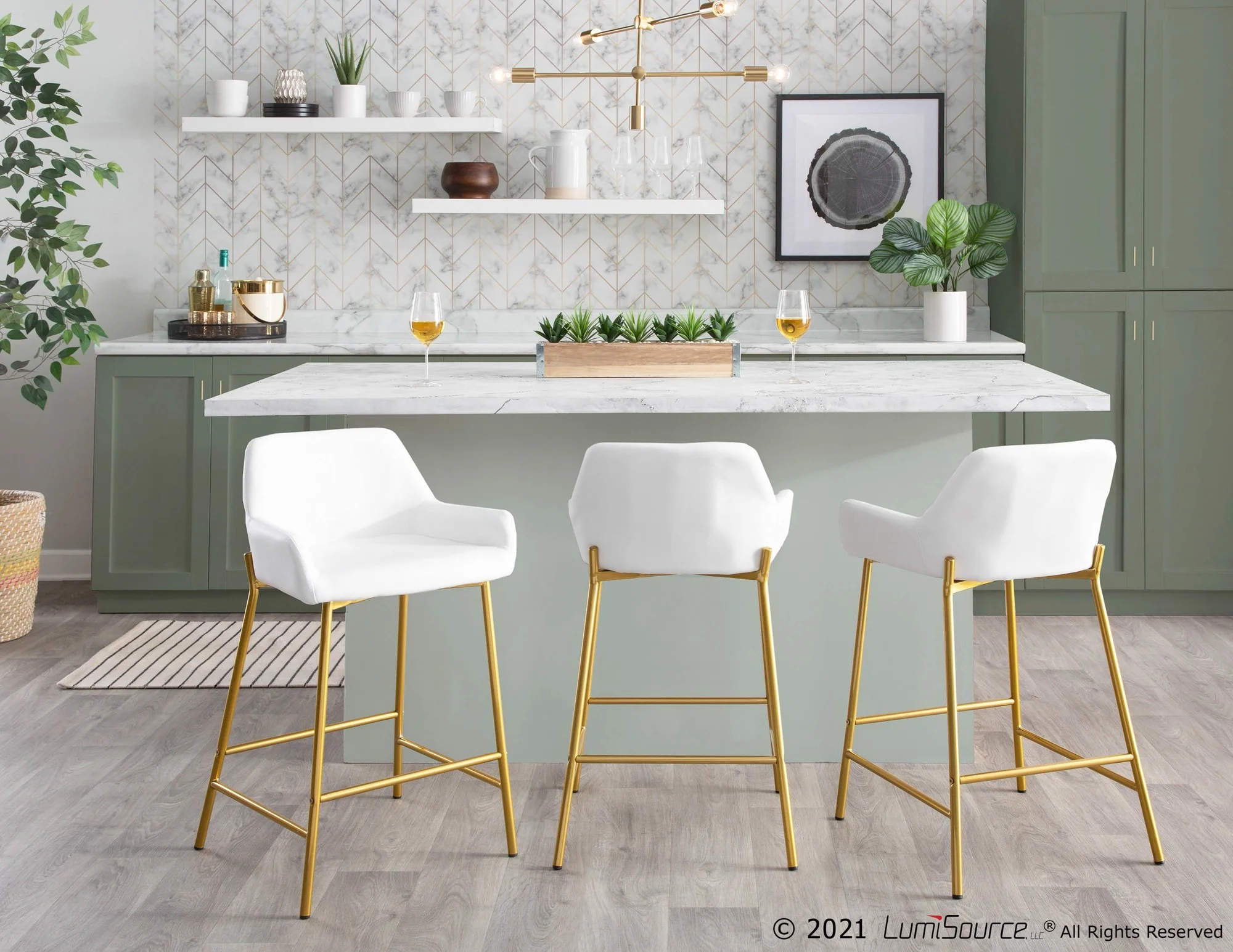 Daniella Fixed-Height Counter Stool - Set of 2 Cream By LumiSource - B24-DNLA2 AUPUCAM2 - Image 26