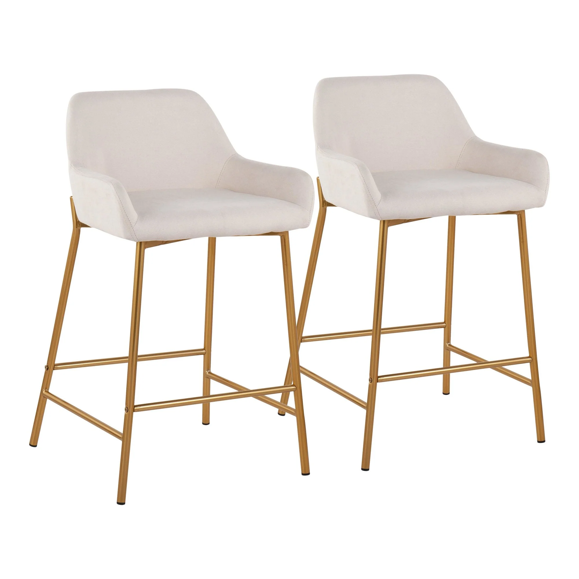 Daniella Fixed-Height Counter Stool - Set of 2 Gray By LumiSource - B24-DNLA2 AUCHAR2 - Image 11