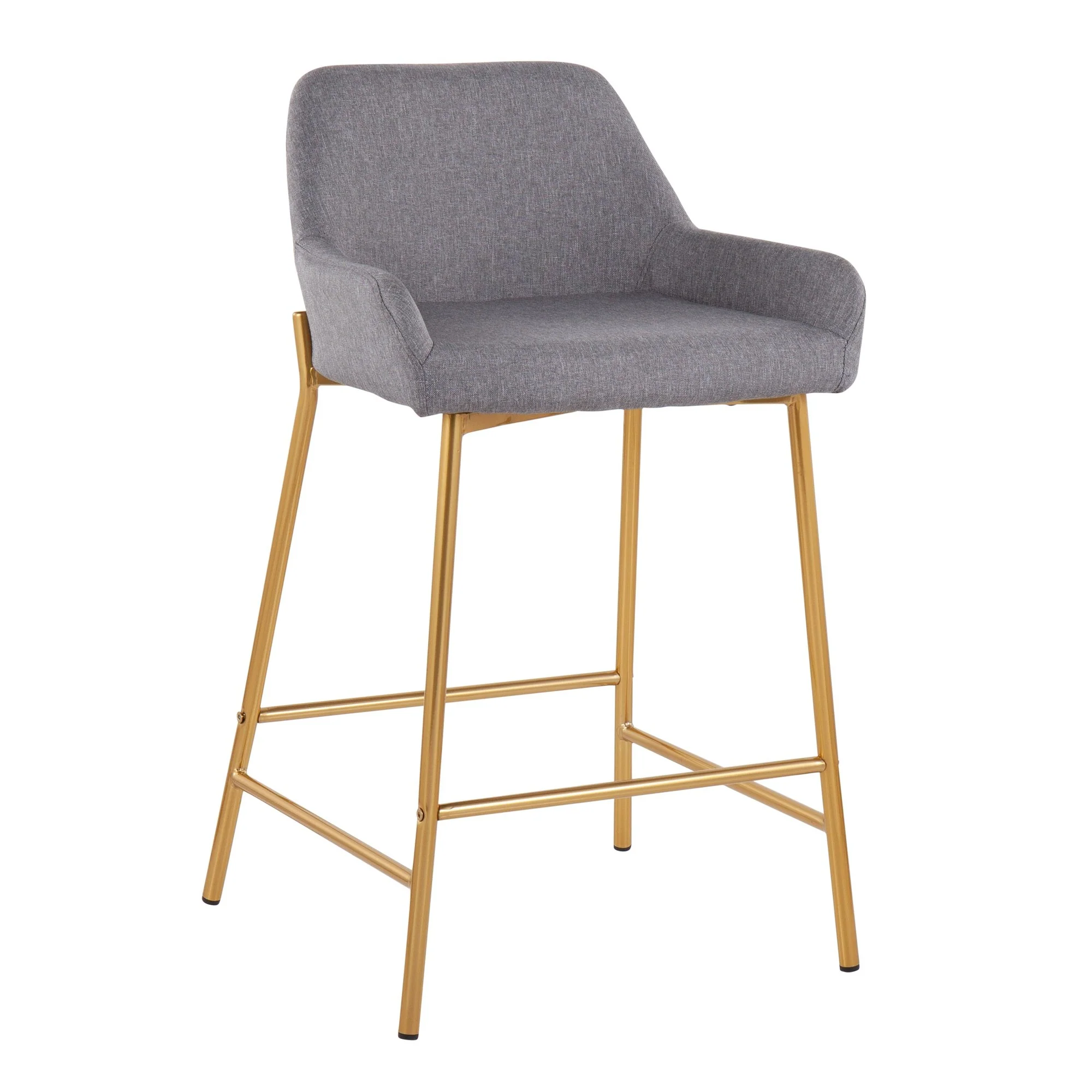 Daniella Fixed-Height Counter Stool - Set of 2 Gray By LumiSource - B24-DNLA2 AUCHAR2 - Image 27