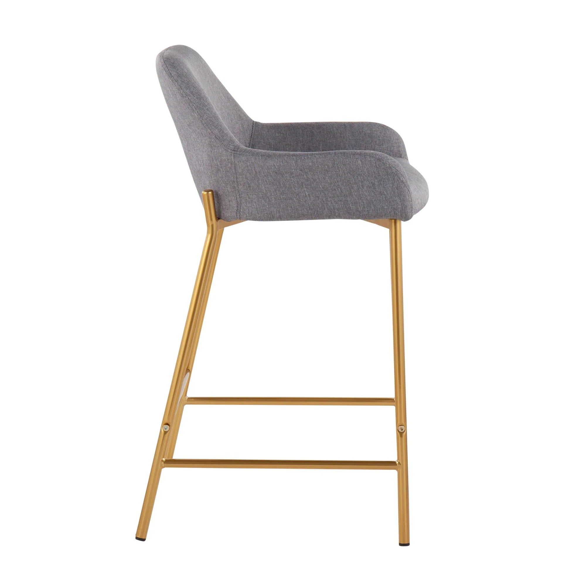 Daniella Fixed-Height Counter Stool - Set of 2 Gray By LumiSource - B24-DNLA2 AUCHAR2 - Image 28
