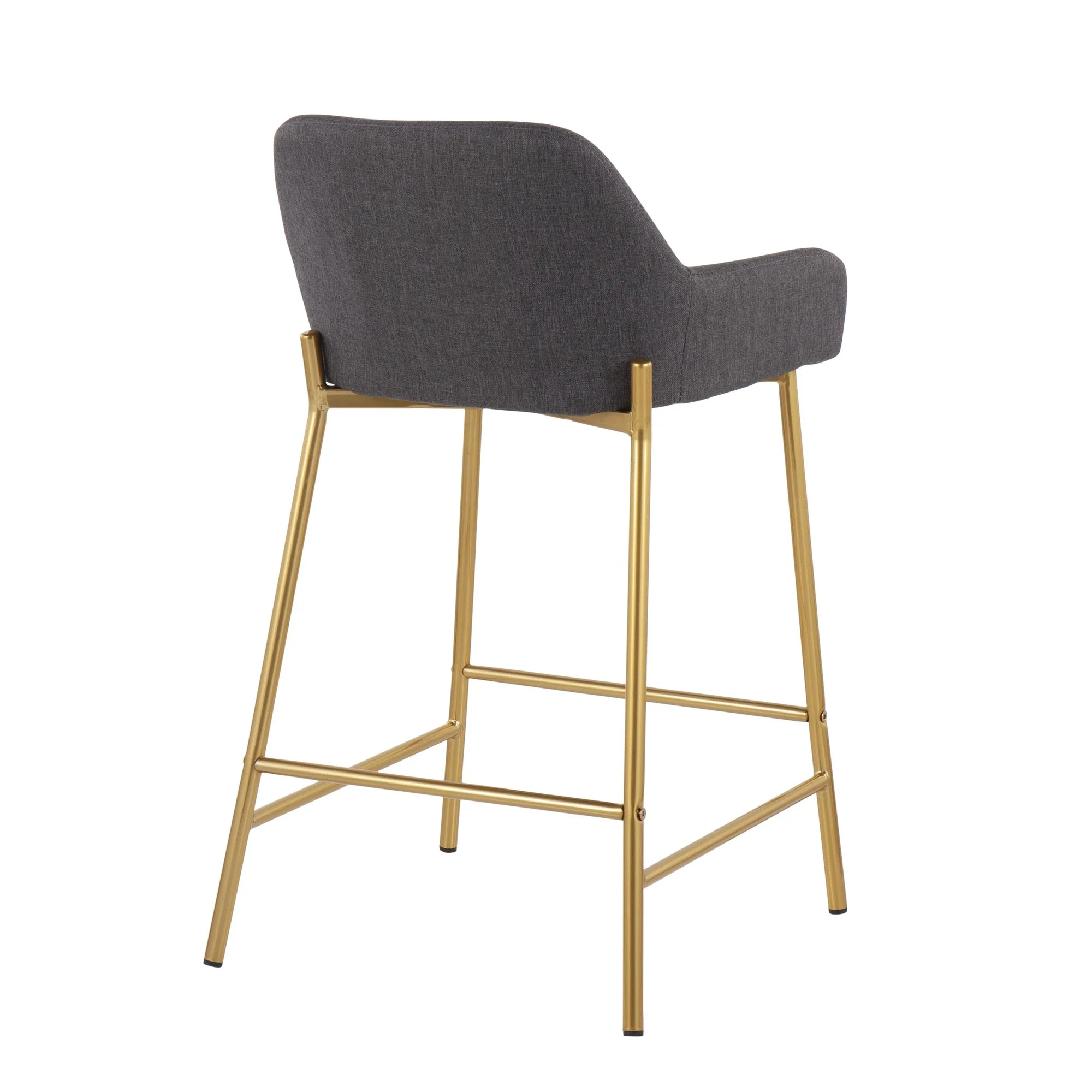 Daniella Fixed-Height Counter Stool - Set of 2 Gray By LumiSource - B24-DNLA2 AUCHAR2 - Image 9