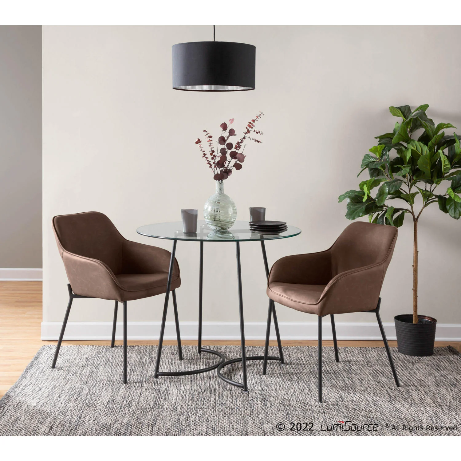 Daniella Dining Chair - Set of 2 Black By LumiSource - Image 8