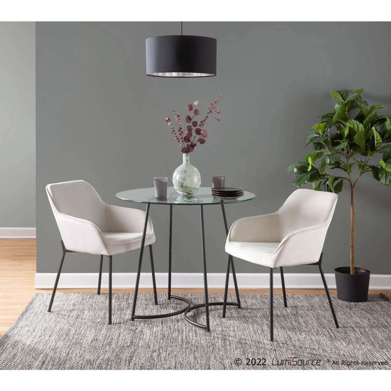 Daniella Dining Chair - Set of 2 Black By LumiSource - Image 8