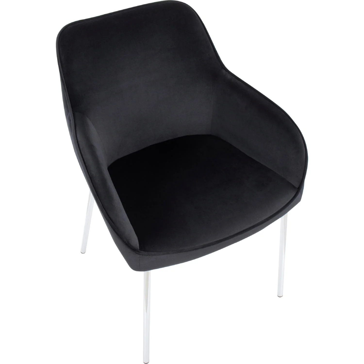 Daniella Dining Chair - Set of 2 Black Velvet By LumiSource - Image 3